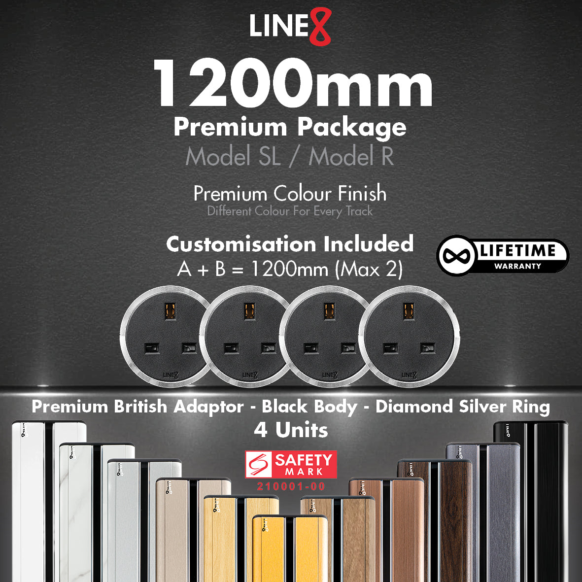 Line8 1200mm Package (Premium Colour Finish)