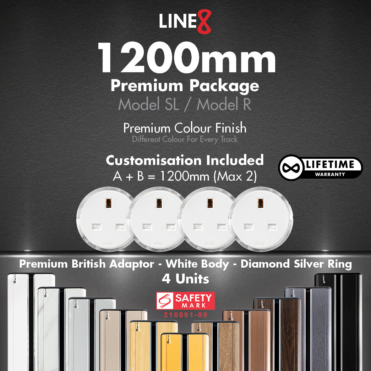Line8 1200mm Package (Premium Colour Finish)