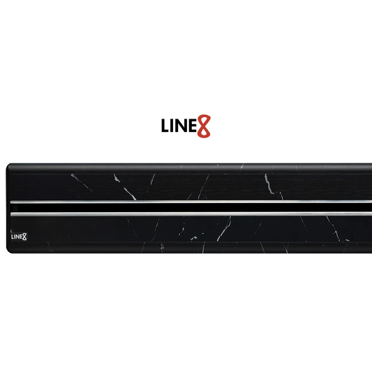 Line8 Model SL Surface Light Power Track - Spanish Black Marble Finish