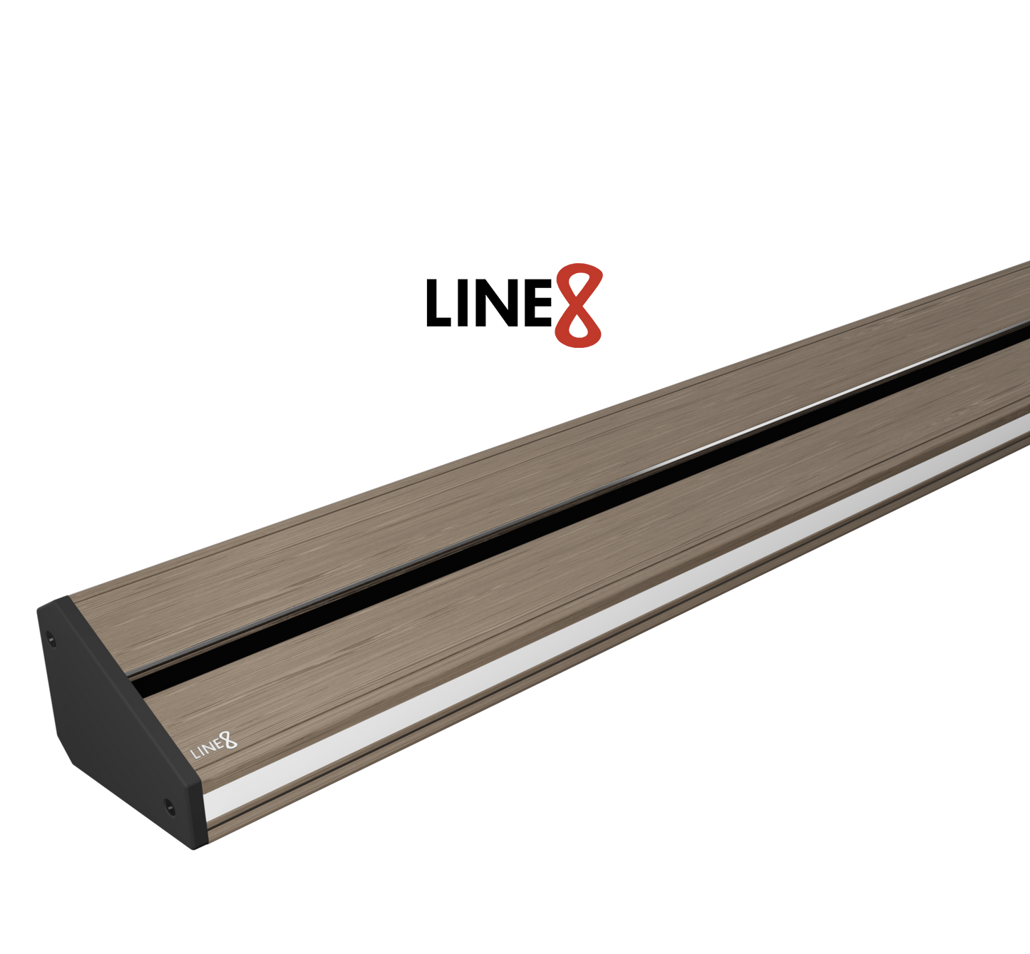 Line8 Model TL Triangle Power Track - Burmese Teak
