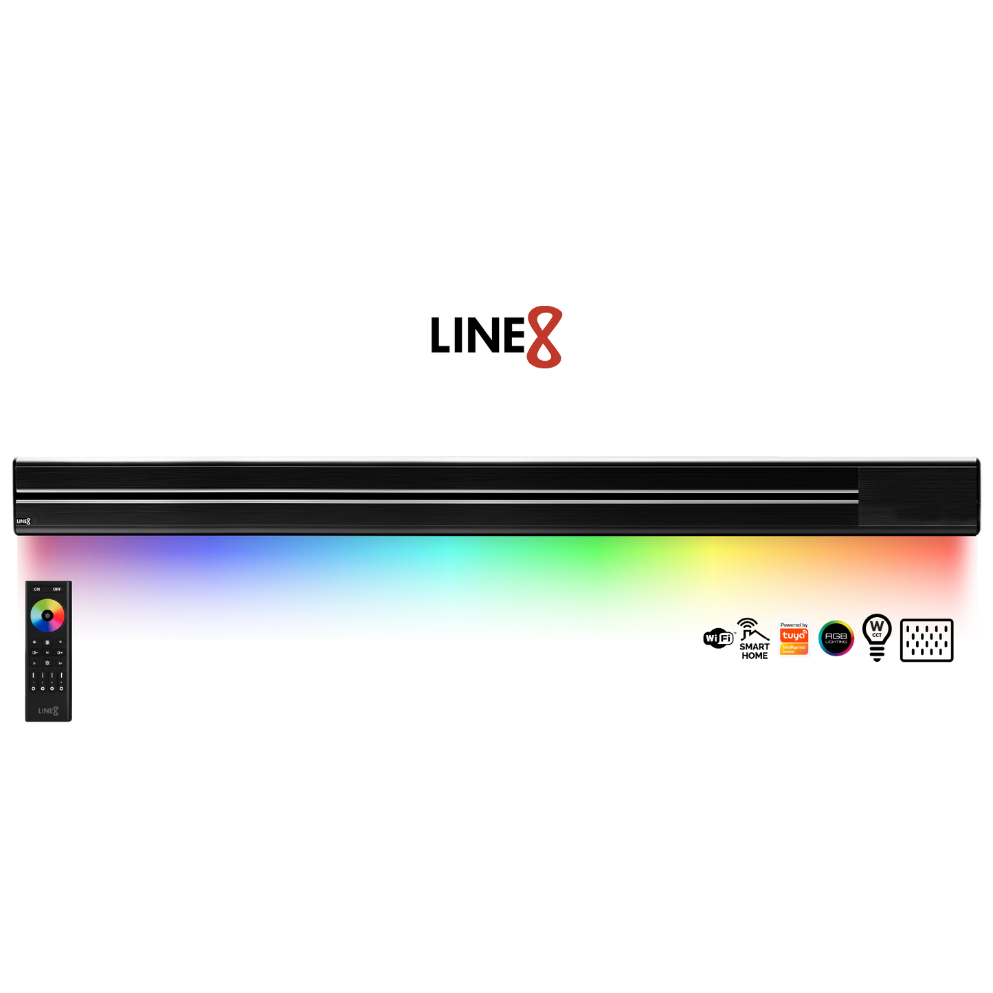 Line8 Model SL Surface Light Power Track - Black Hairline Finish