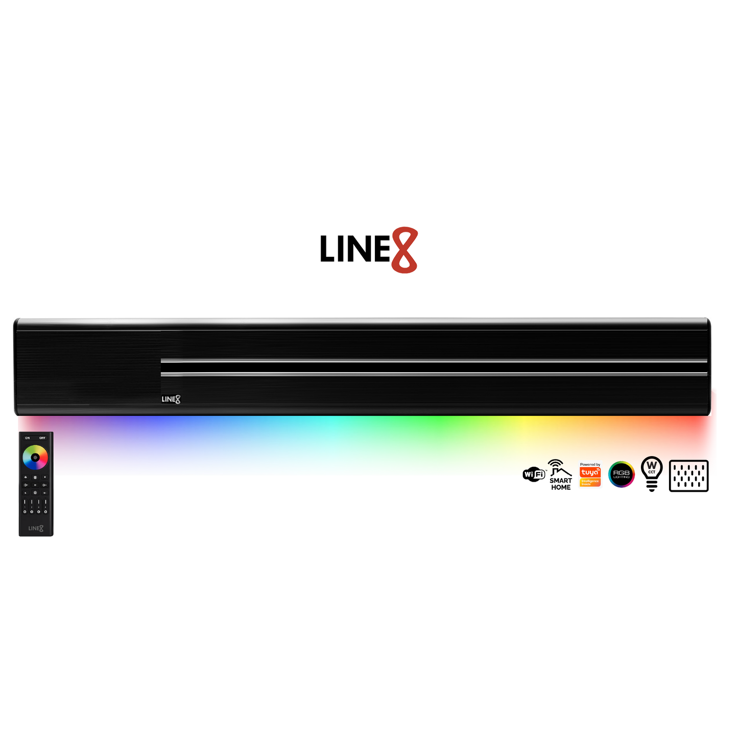 Line8 Model SL Surface Light Power Track - Black Hairline Finish