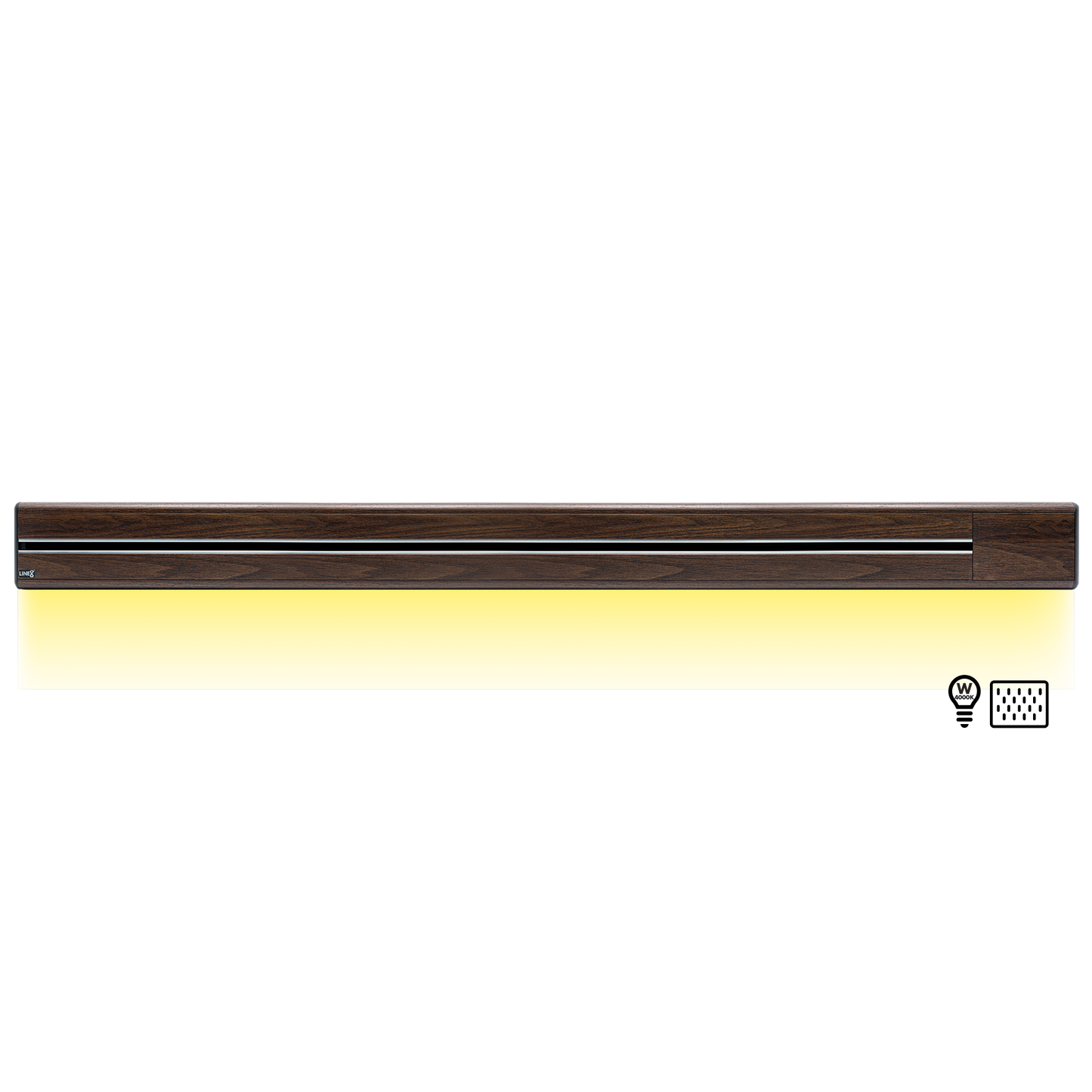 Line8 Model SL Surface Light Power Track - Brazilian Rosewood Finish