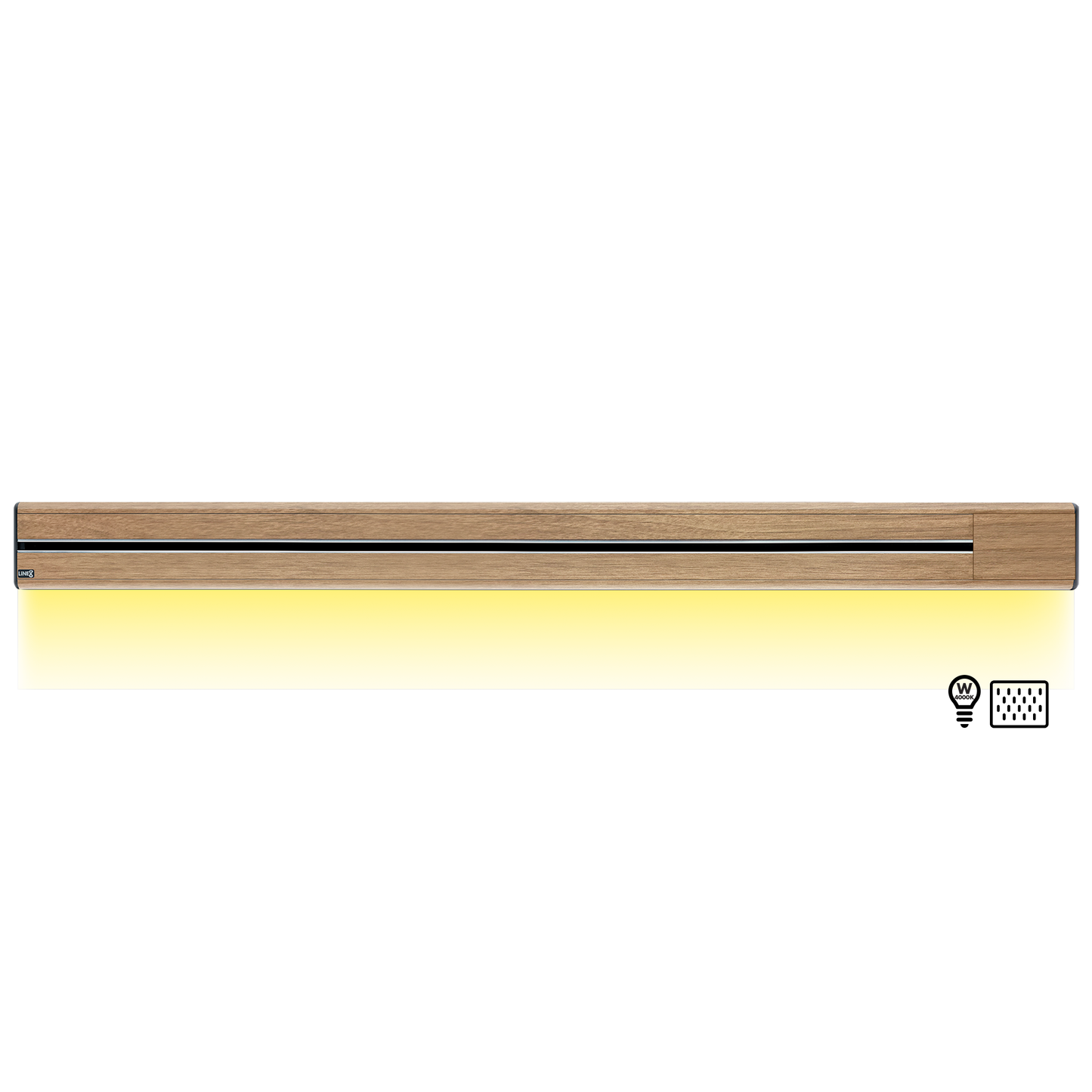 Line8 Model SL Surface Light Power Track - Burmese Teak Finish