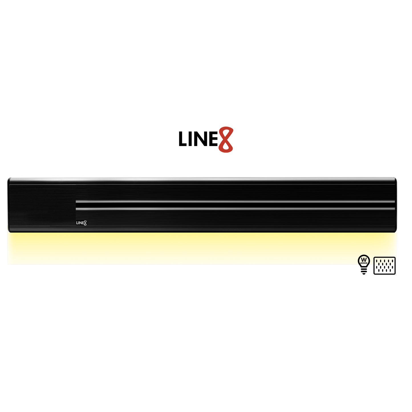 Line8 Model SL Surface Light Power Track - Black Hairline Finish