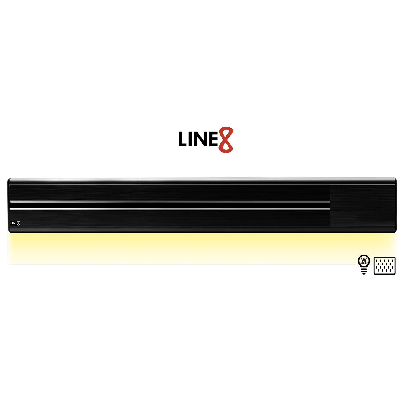 Line8 Model SL Surface Light Power Track - Black Hairline Finish
