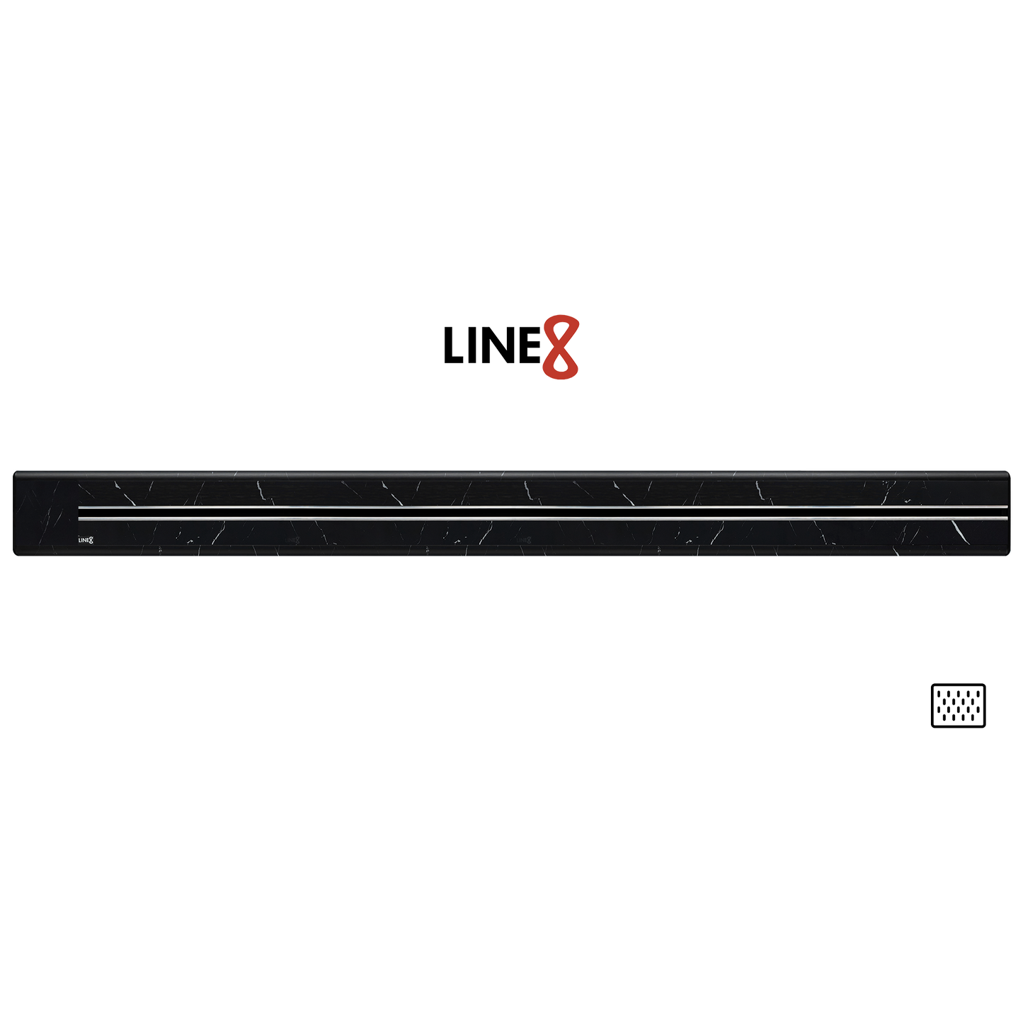 Line8 Model SL Surface Light Power Track - Spanish Black Marble Finish
