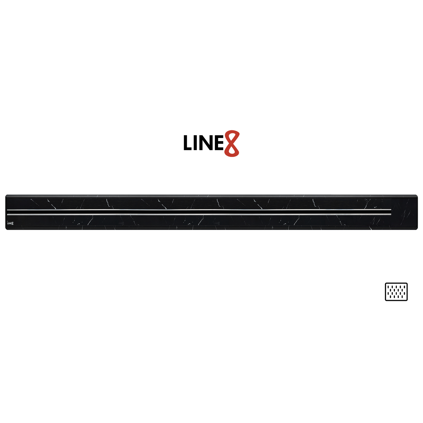 Line8 Model SL Surface Light Power Track - Spanish Black Marble Finish