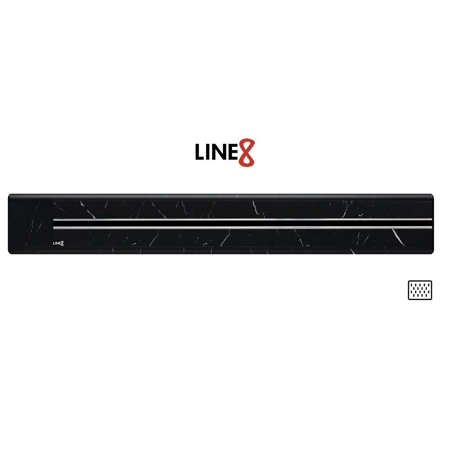 Line8 Model SL Surface Light Power Track - Spanish Black Marble Finish