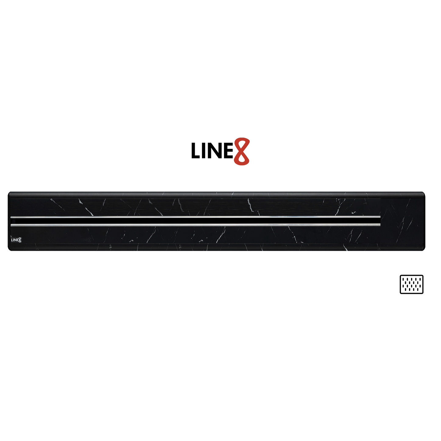 Line8 Model SL Surface Light Power Track - Spanish Black Marble Finish
