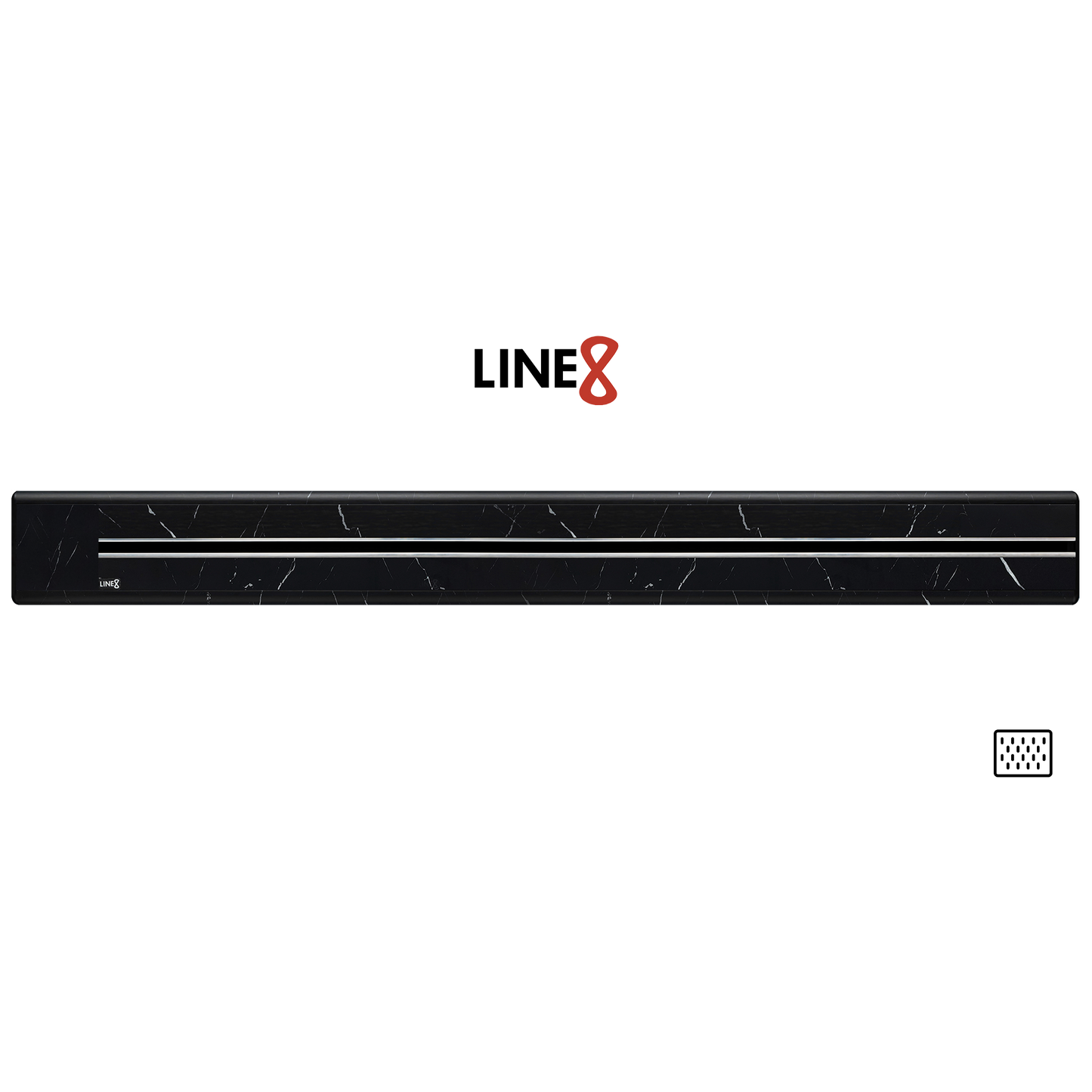 Line8 Model SL Surface Light Power Track - Spanish Black Marble Finish