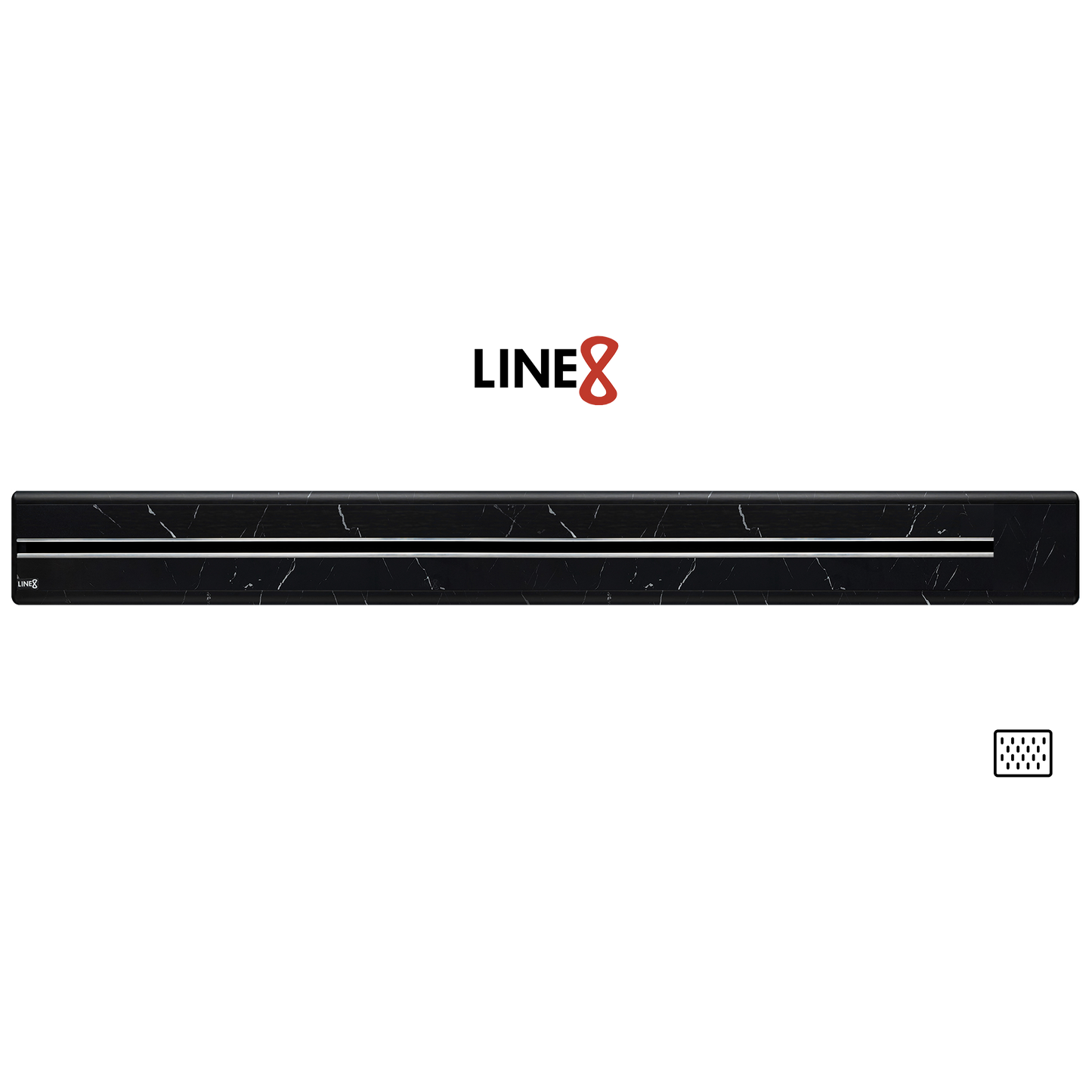 Line8 Model SL Surface Light Power Track - Spanish Black Marble Finish