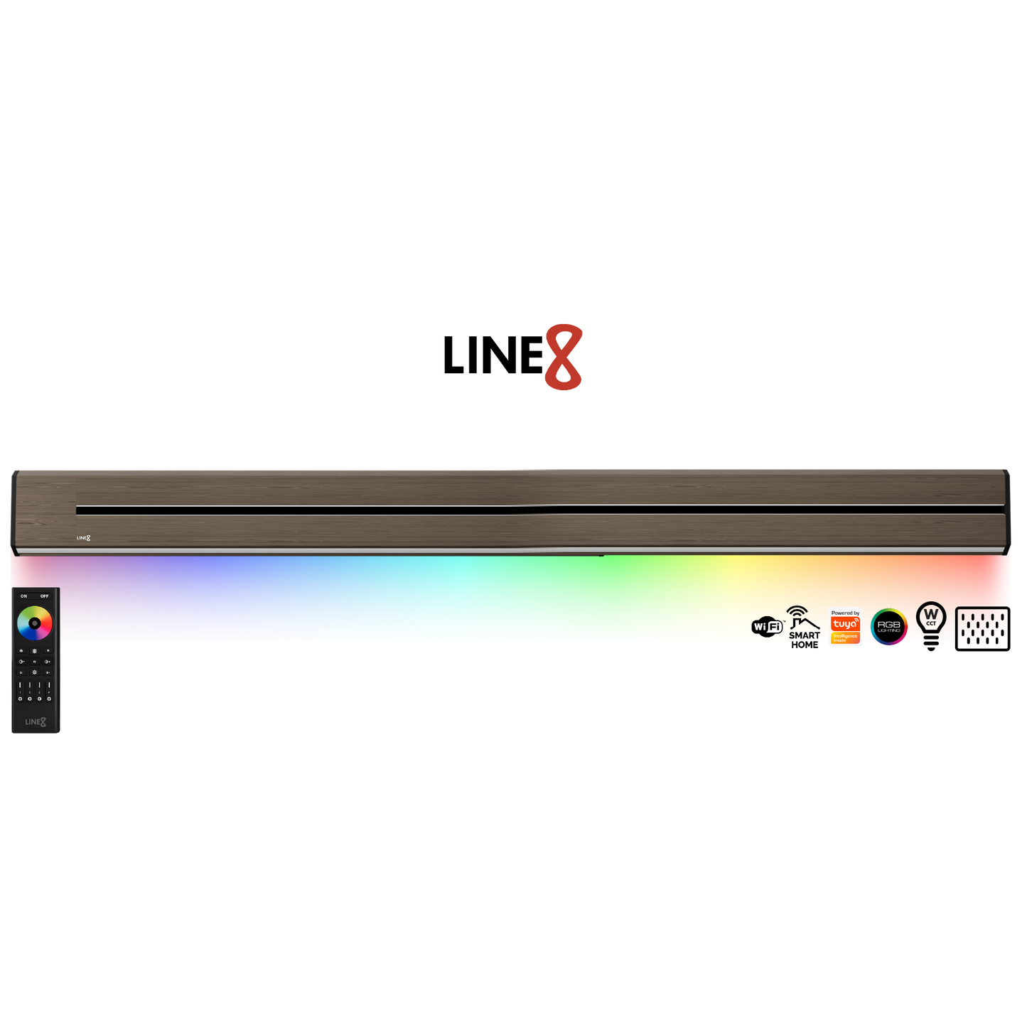 Line8 Model TL Triangle Power Track - Burmese Teak