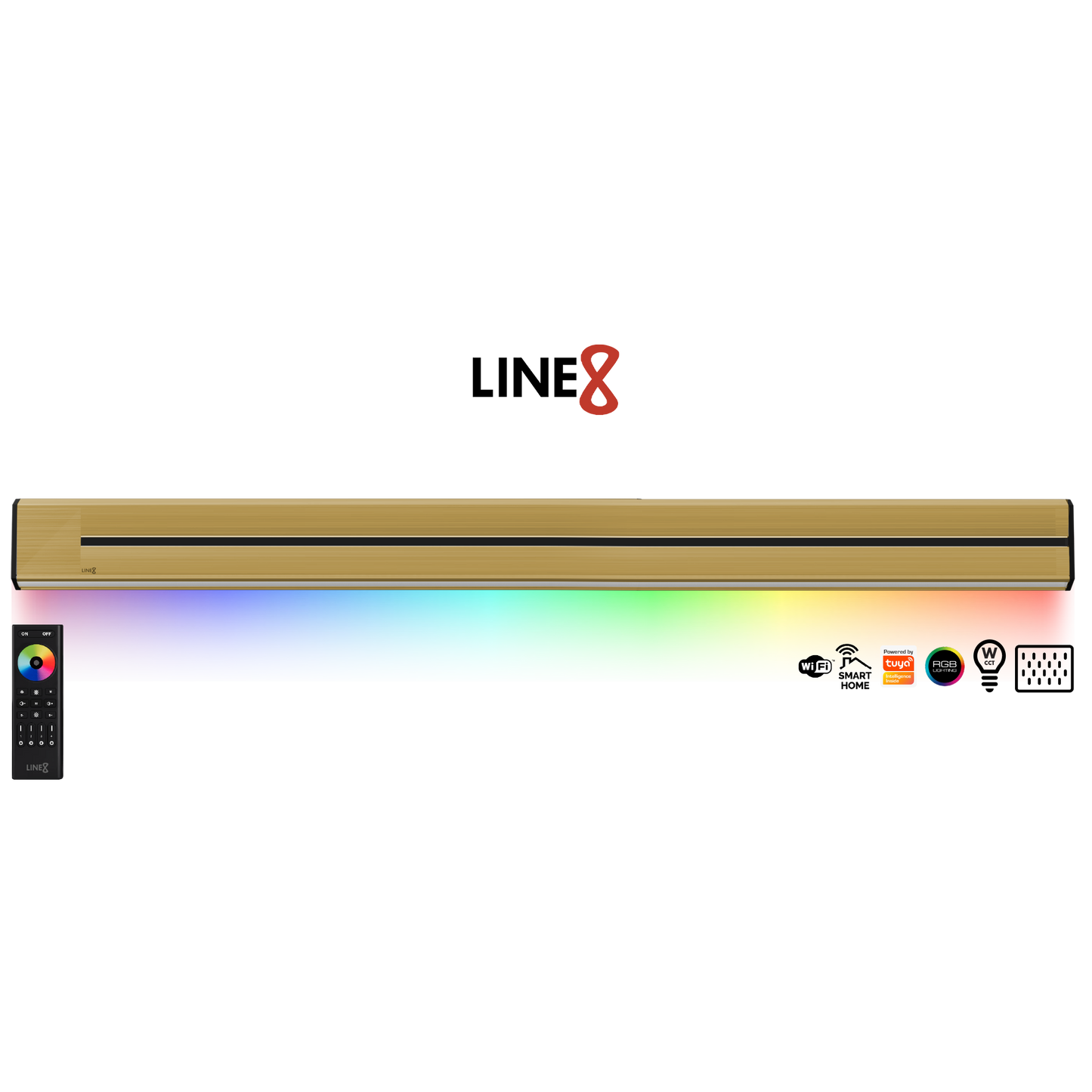 Line8 Model TL Triangle Power Track - Gold Hairline