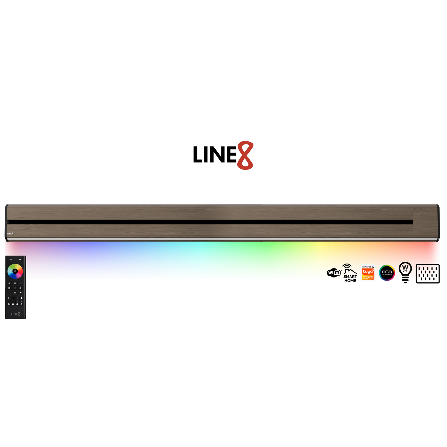 Line8 Model TL Triangle Power Track - Burmese Teak