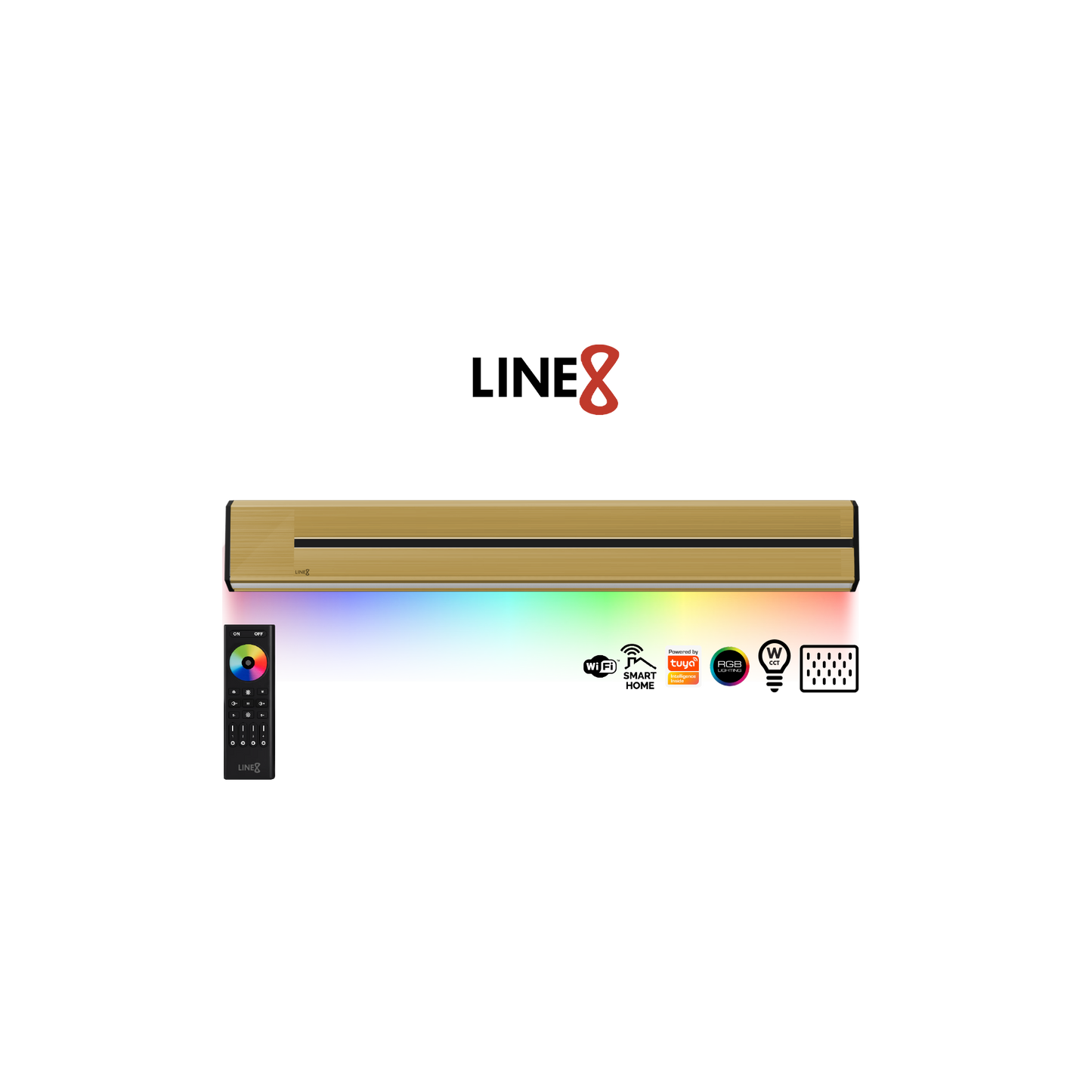 Line8 Model TL Triangle Power Track - Gold Hairline