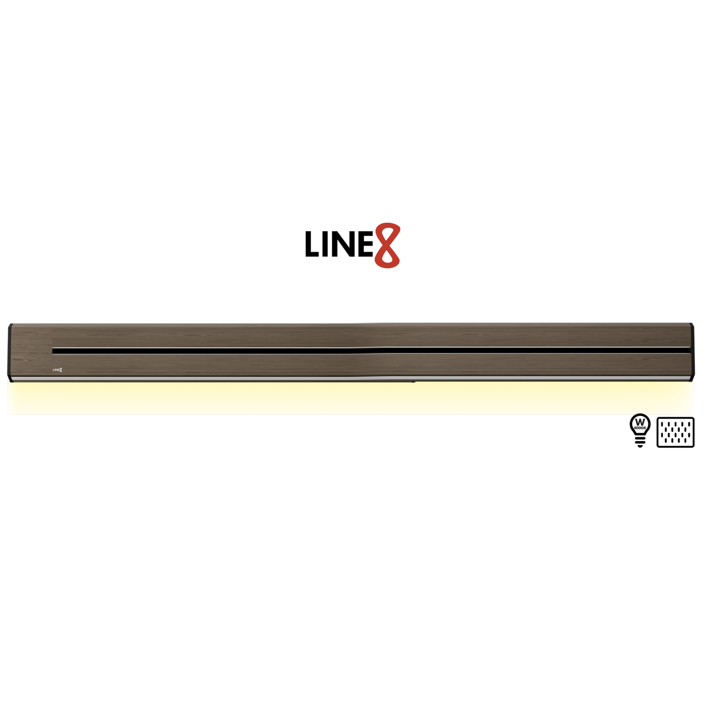 Line8 Model TL Triangle Power Track - Burmese Teak