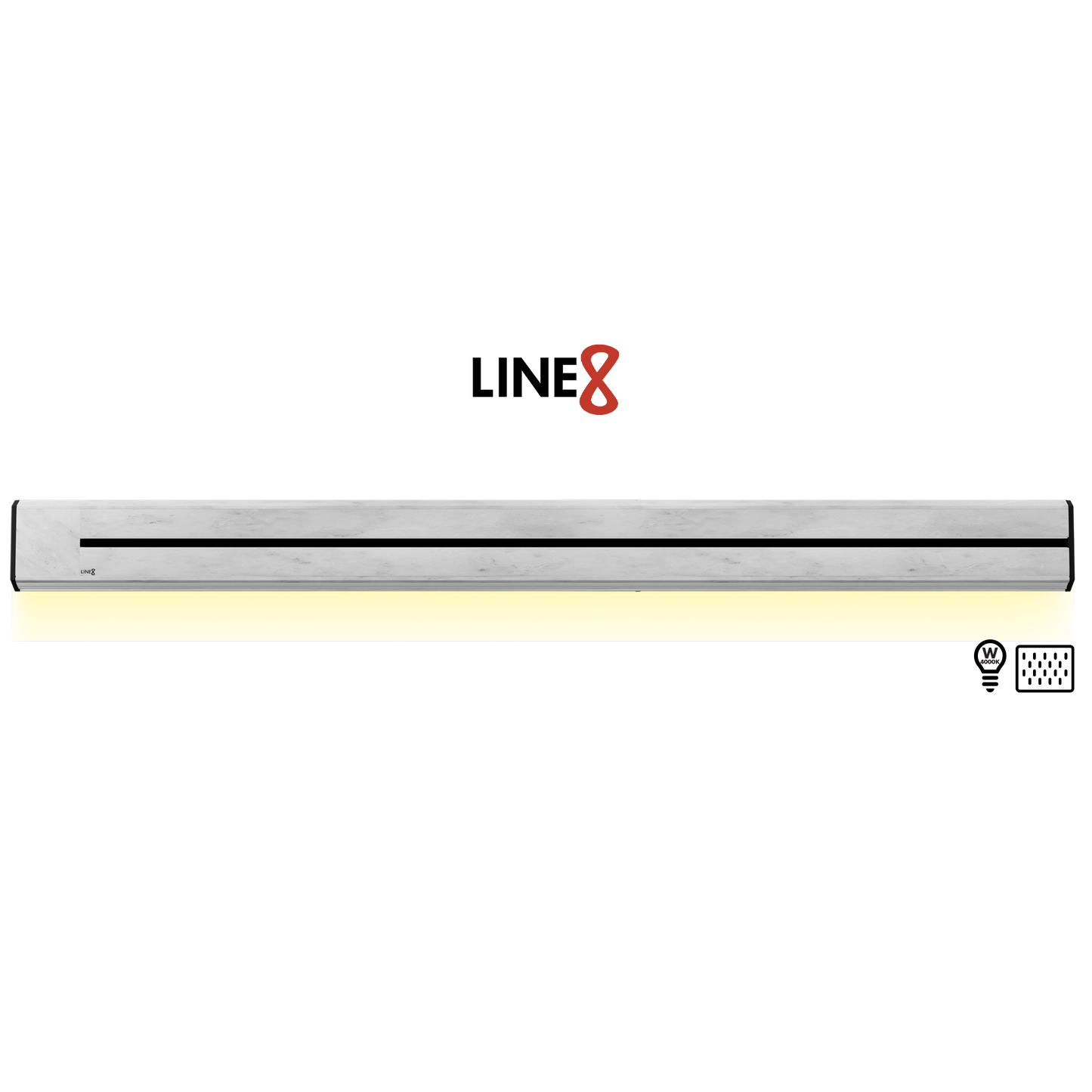 Line8 Model TL Triangle Power Track - Indian White Marble