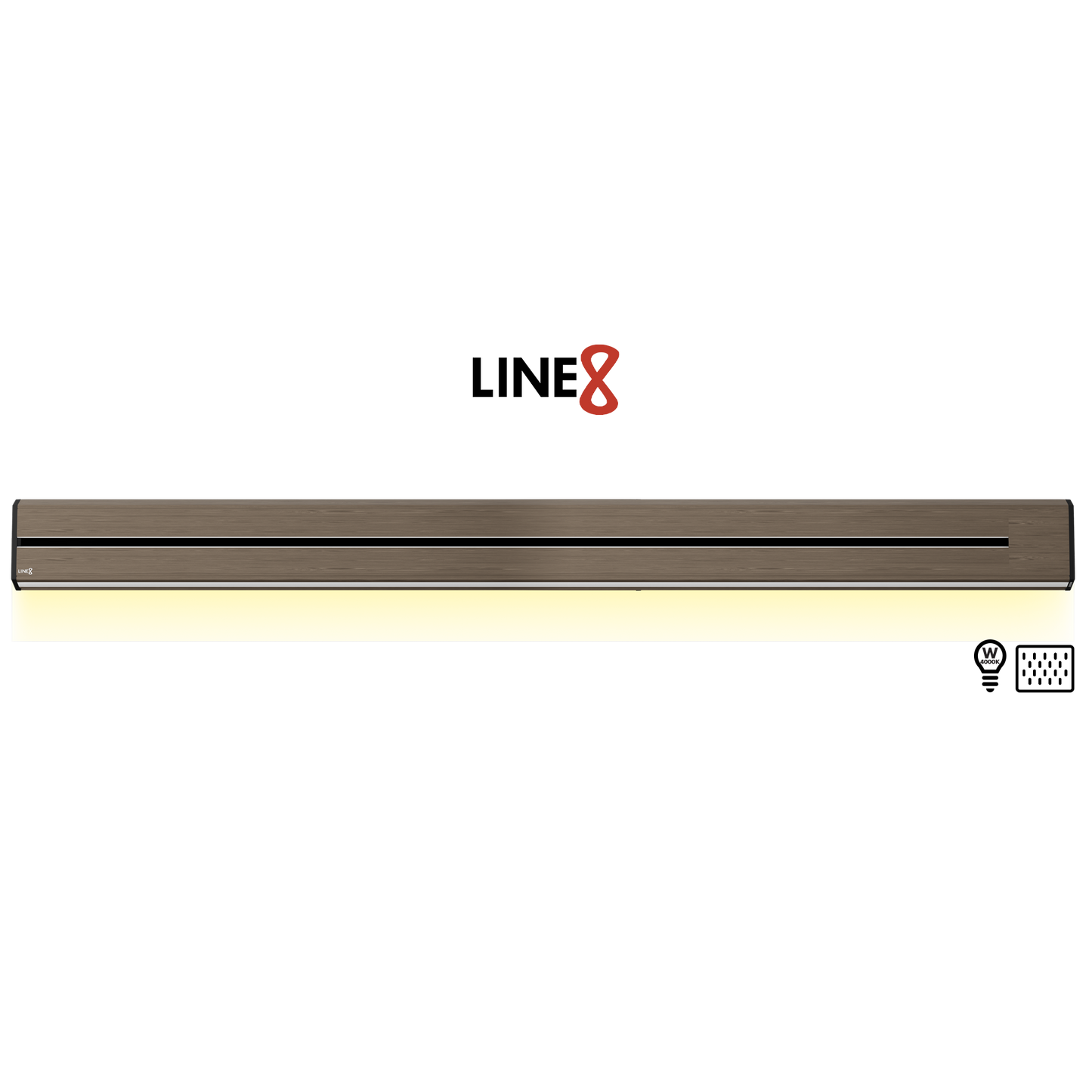 Line8 Model TL Triangle Power Track - Burmese Teak