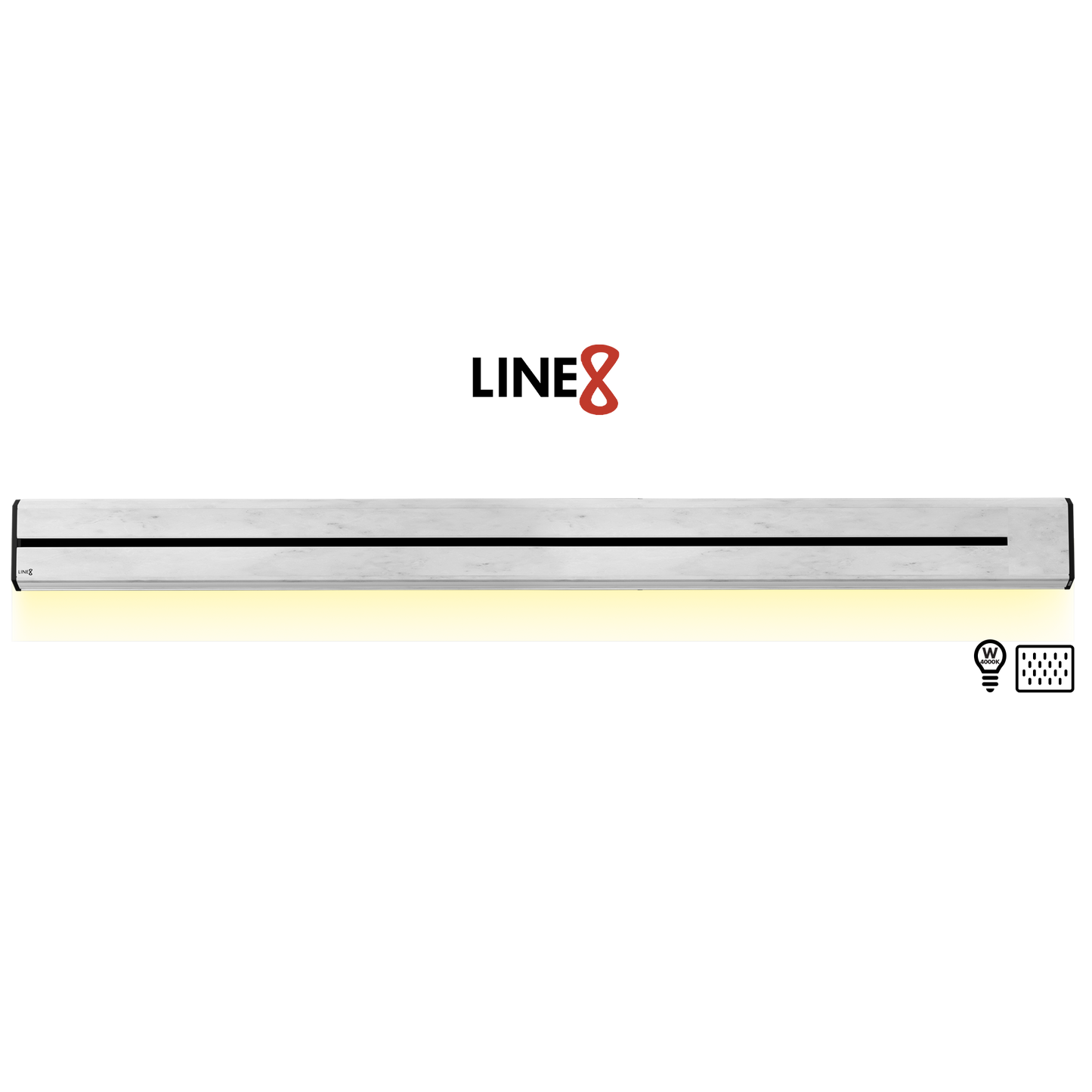 Line8 Model TL Triangle Power Track - Indian White Marble