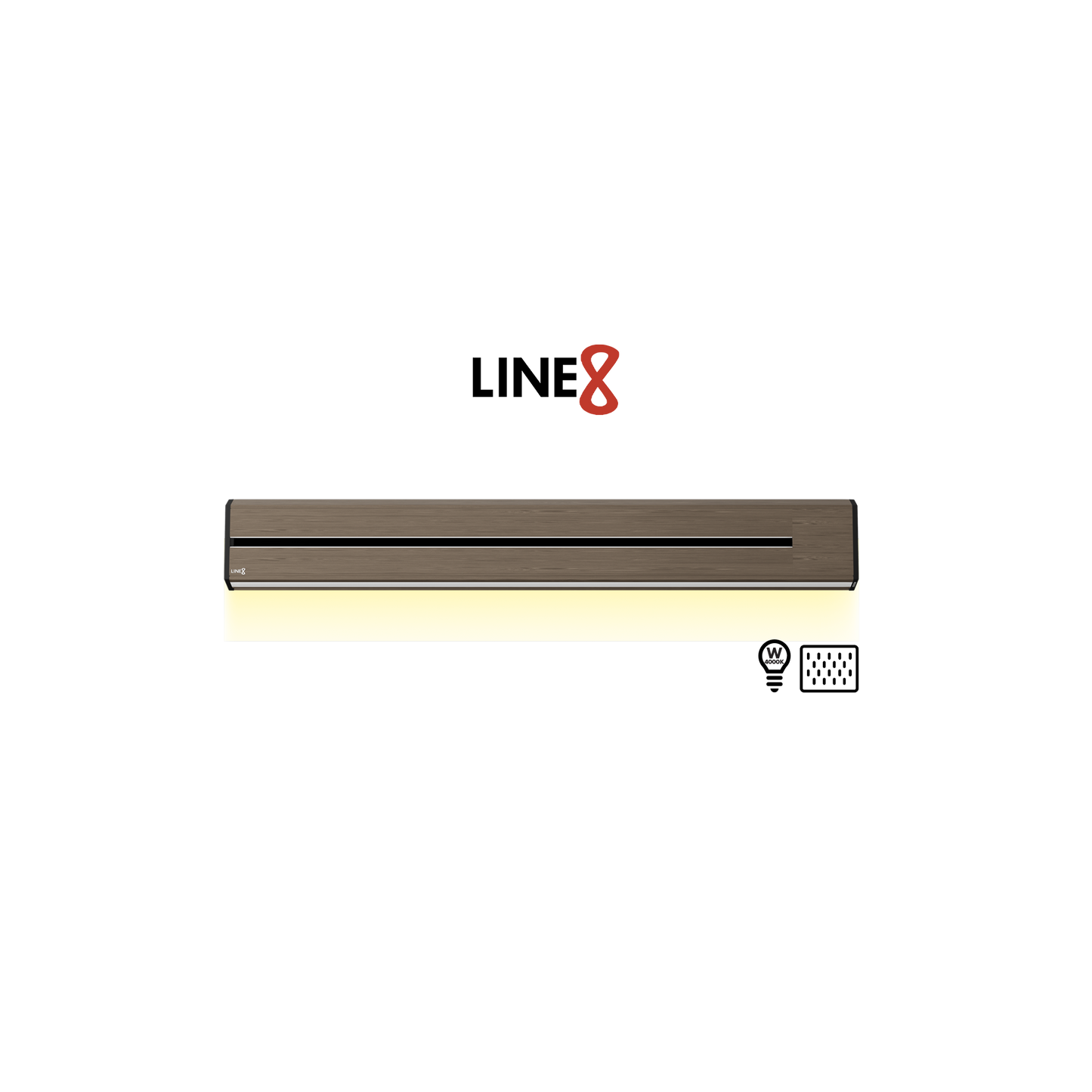 Line8 Model TL Triangle Power Track - Burmese Teak