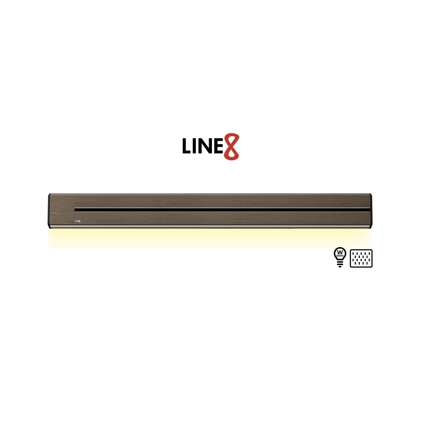 Line8 Model TL Triangle Power Track - Burmese Teak