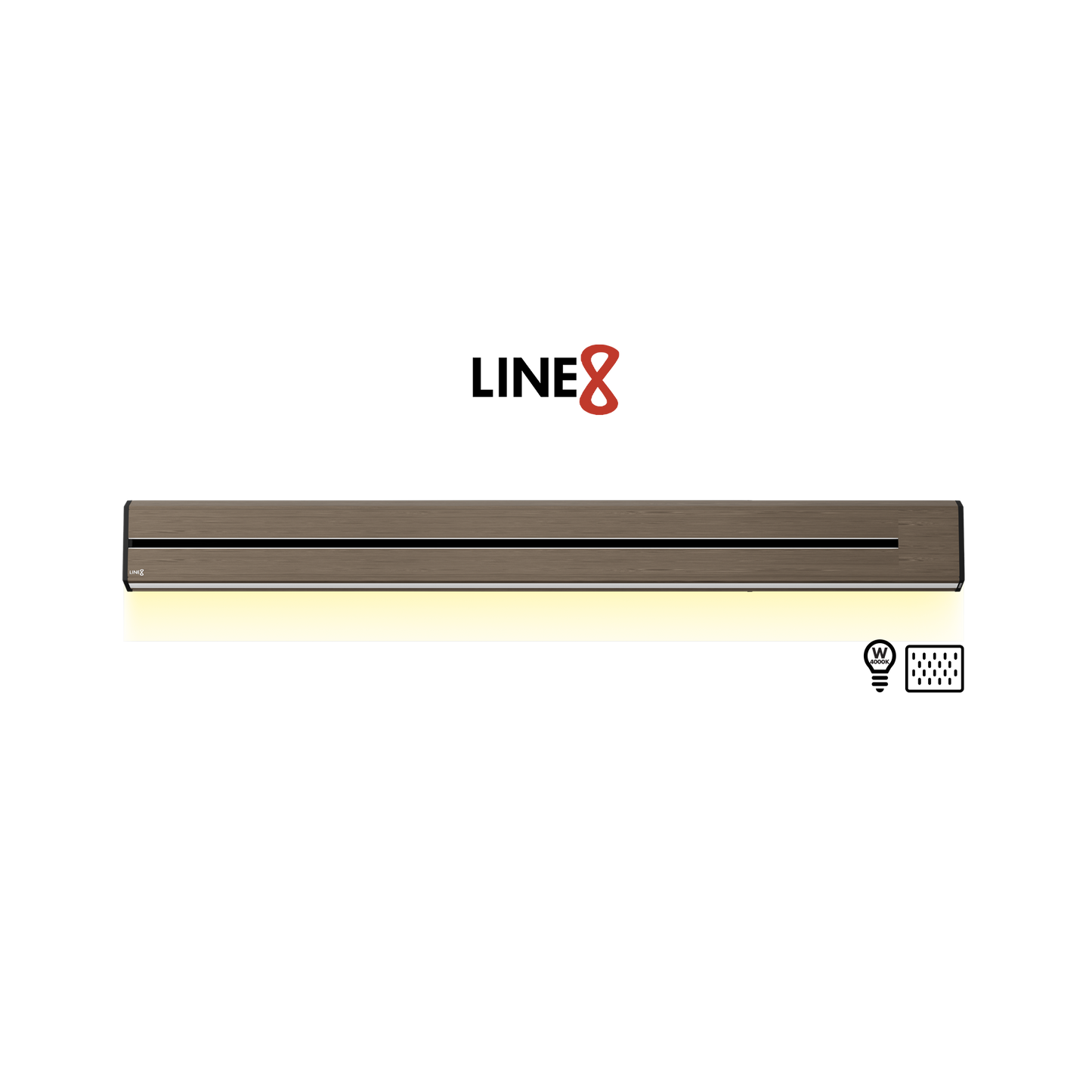 Line8 Model TL Triangle Power Track - Burmese Teak