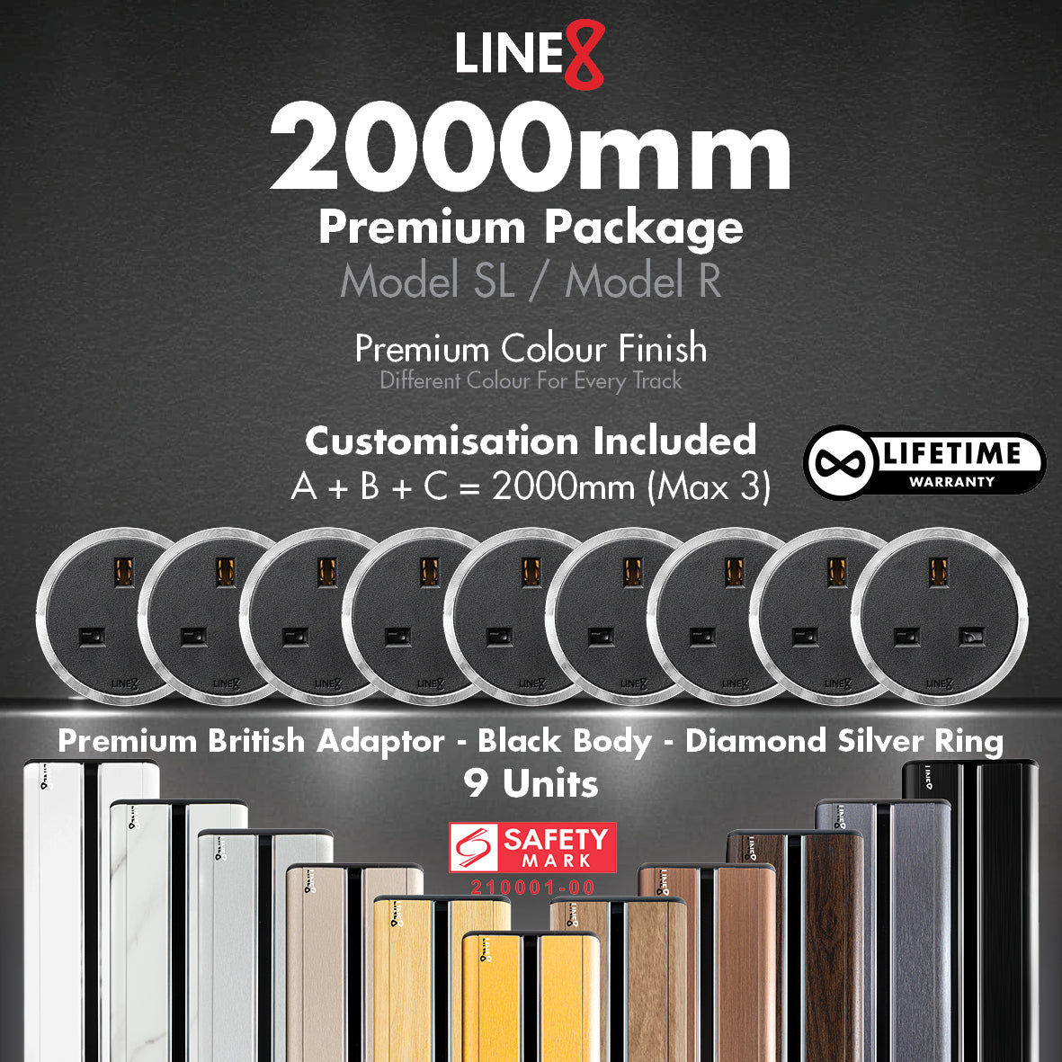 Line8 2000mm Package (Premium Colour Finish)