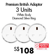 3 x UKS-1 White Body, Diamond Silver Ring (UP:S$136.68)