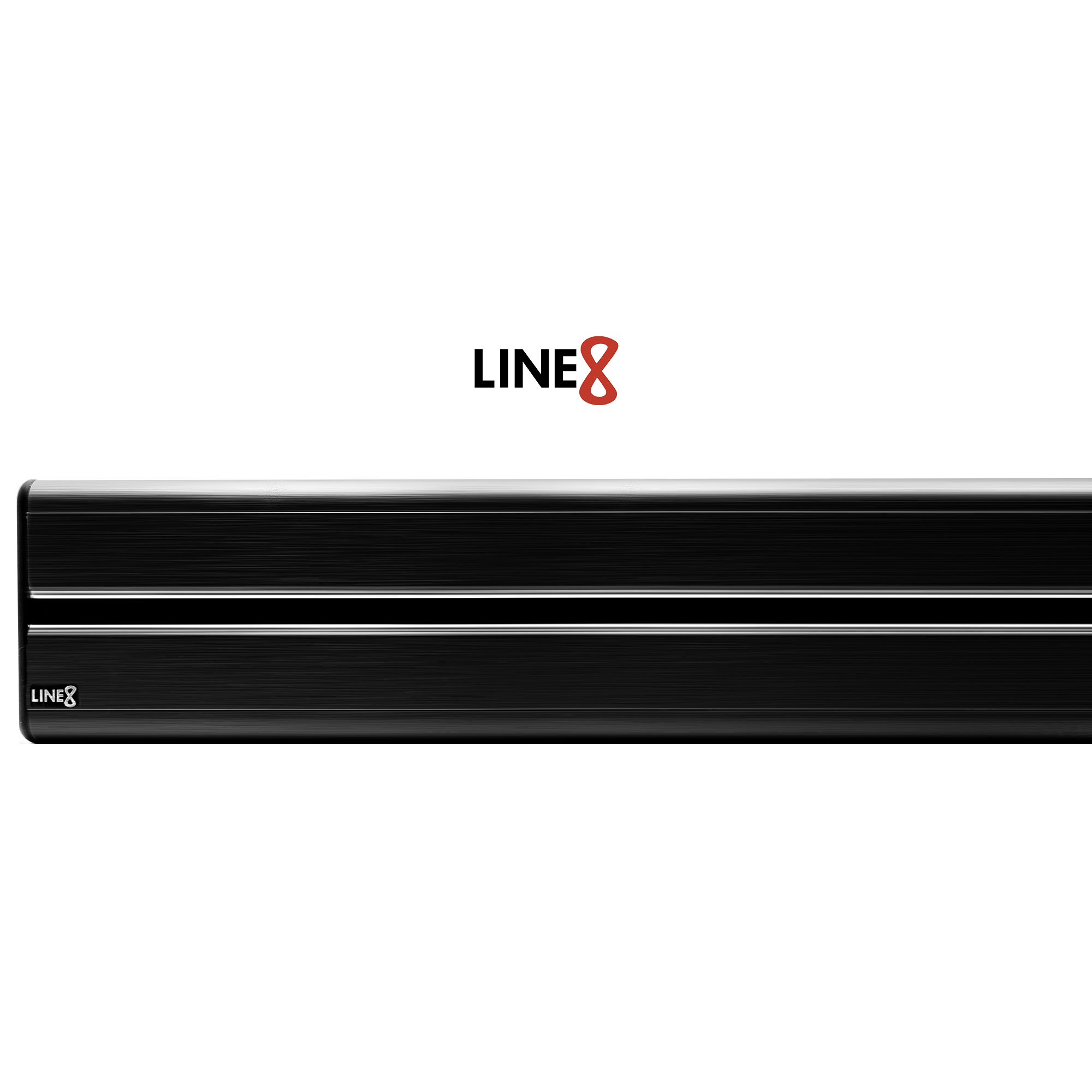 Line8 Model SL Surface Light Power Track - Black Hairline Finish ...