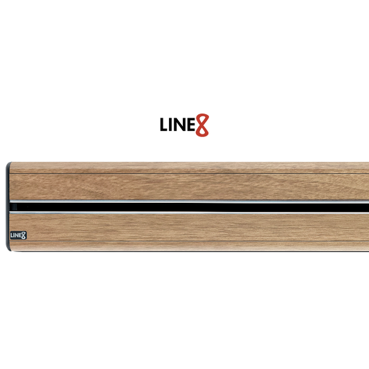 Line8 Model SL Surface Light Power Track - Burmese Teak Finish