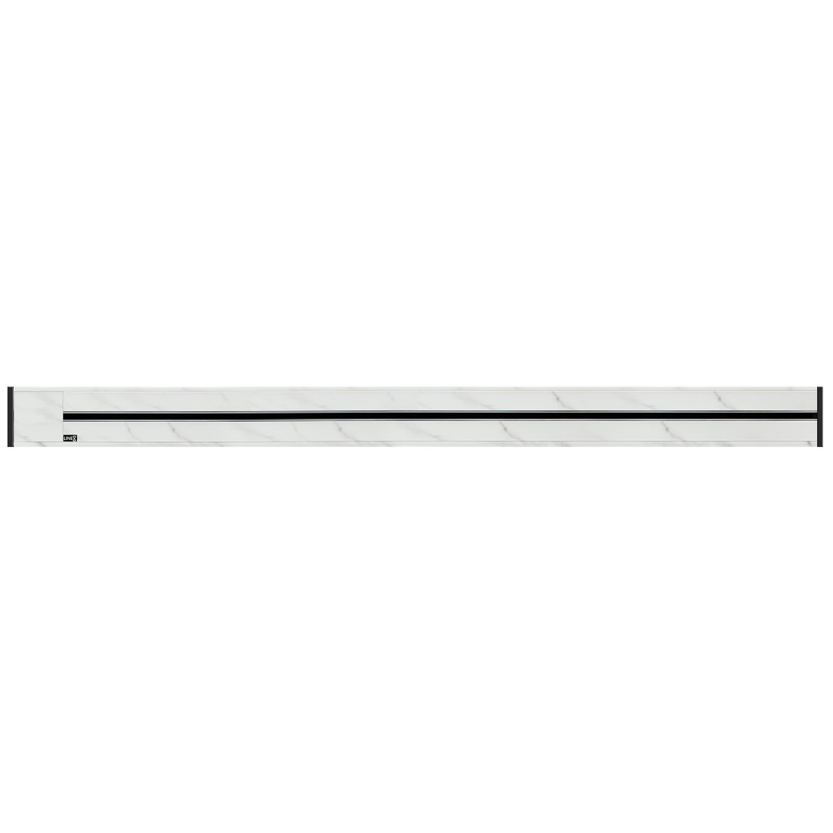 Line8 Model R Recessed Power Track  - Indian White Marble Finish