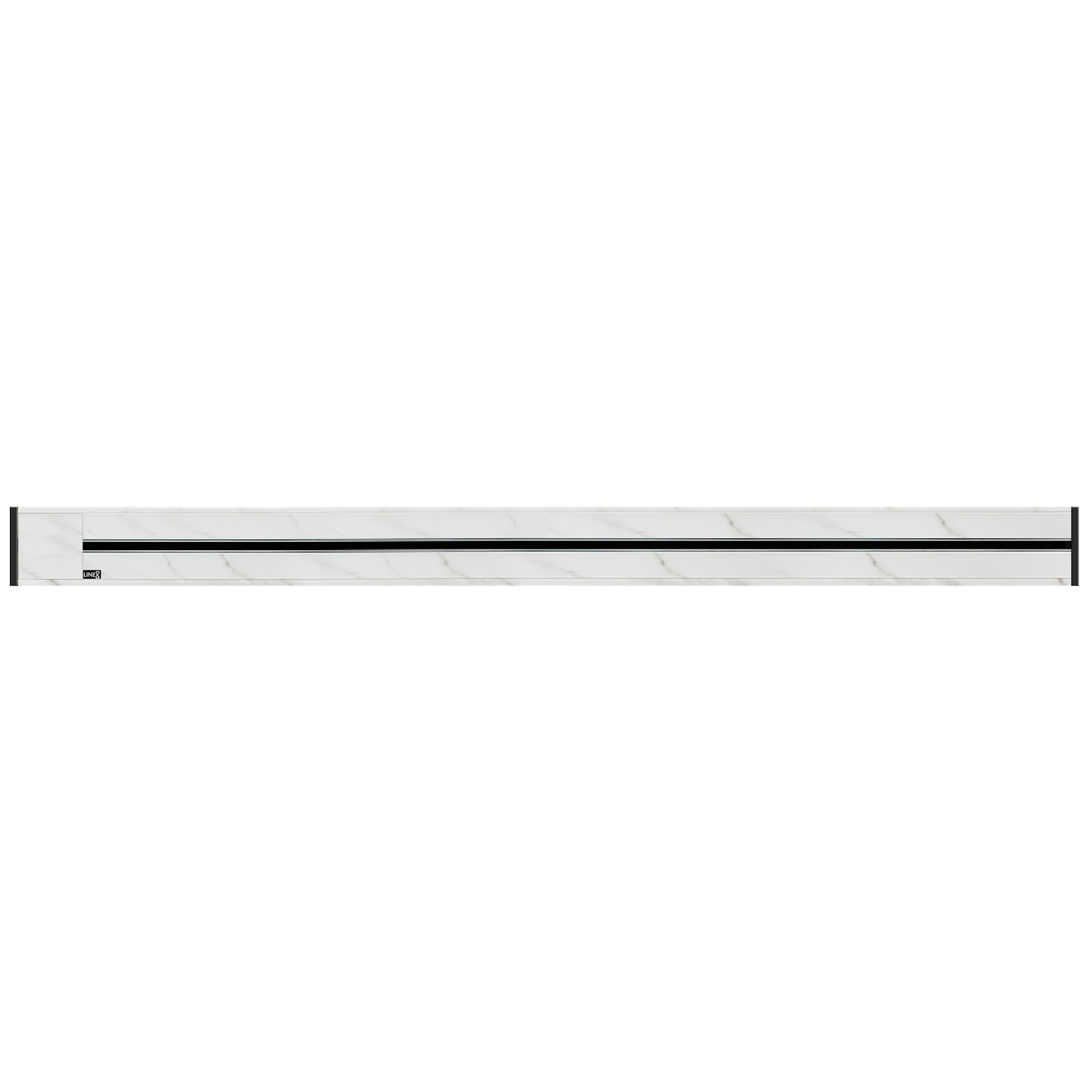 Line8 Model R Recessed Power Track  - Indian White Marble Finish