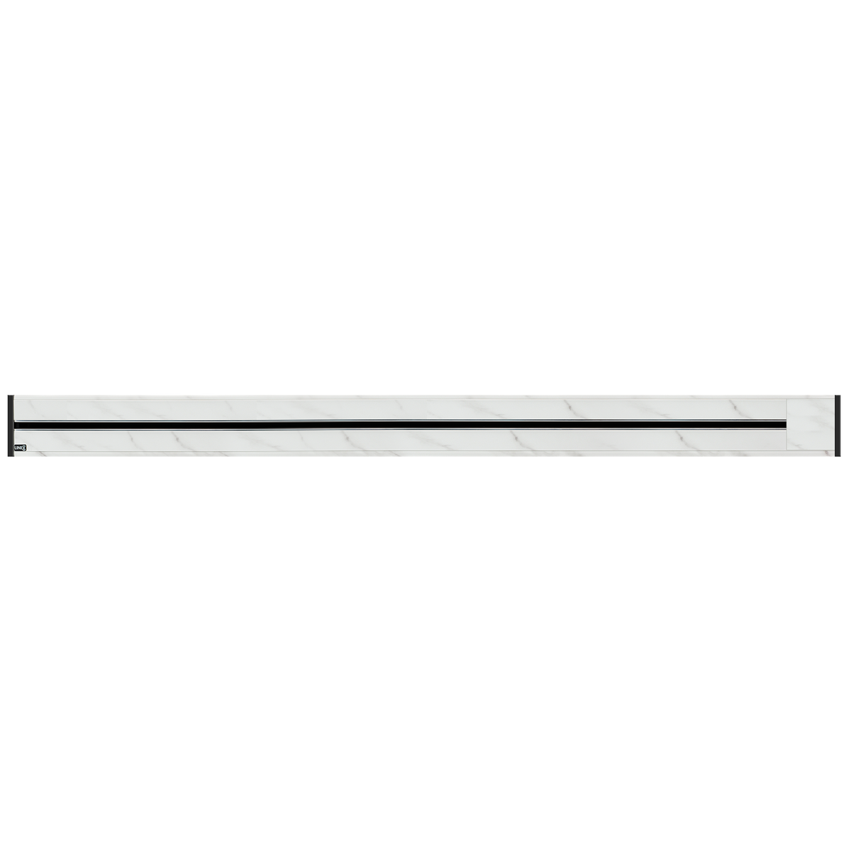 Line8 Model R Recessed Power Track  - Indian White Marble Finish