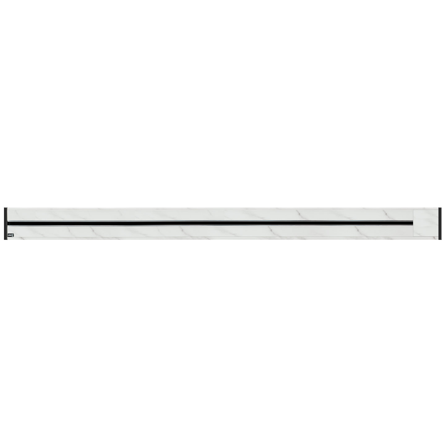 Line8 Model R Recessed Power Track  - Indian White Marble Finish