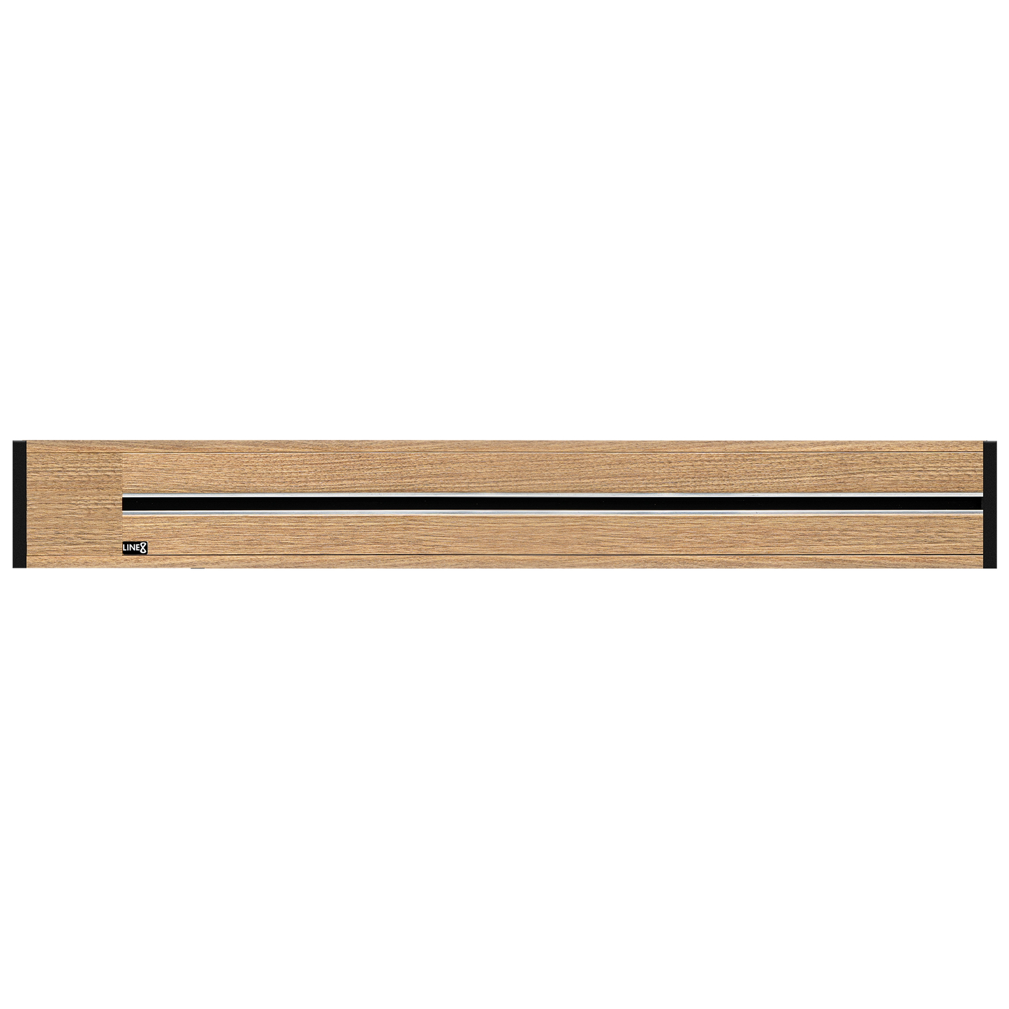 Line8 Model R Recessed Power Track - Burmese Teak Finish