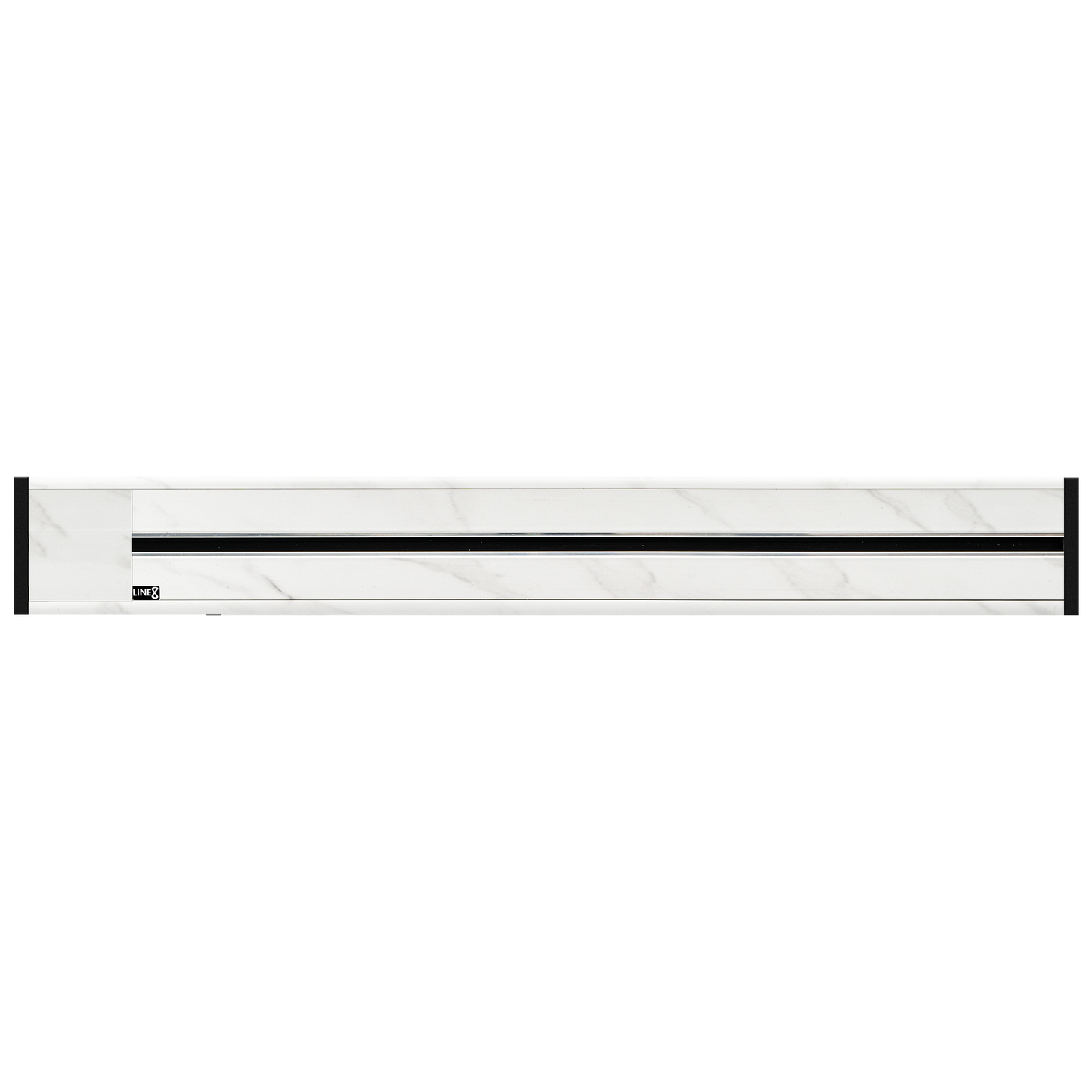 Line8 Model R Recessed Power Track  - Indian White Marble Finish