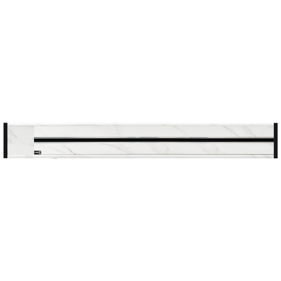Line8 Model R Recessed Power Track  - Indian White Marble Finish