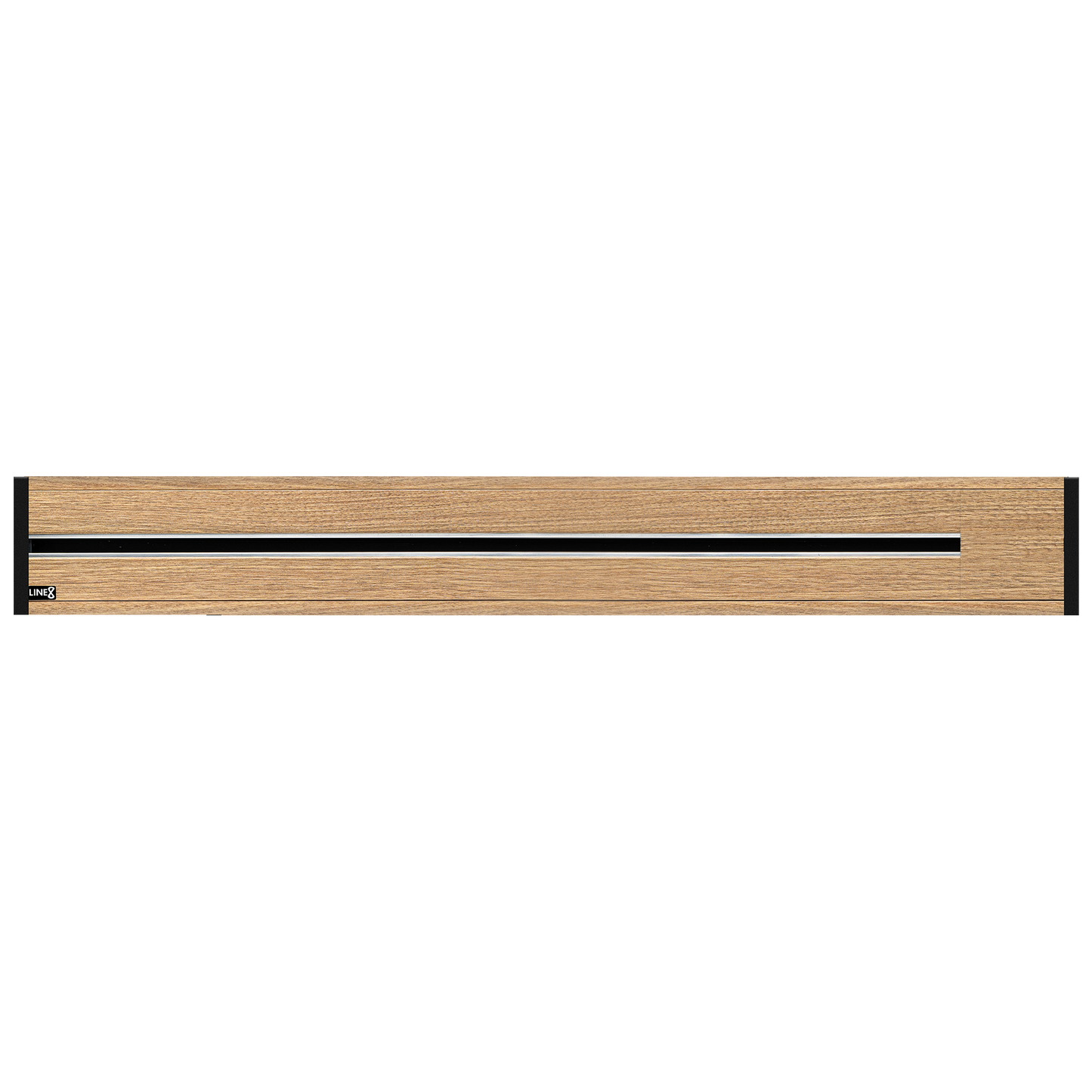 Line8 Model R Recessed Power Track - Burmese Teak Finish