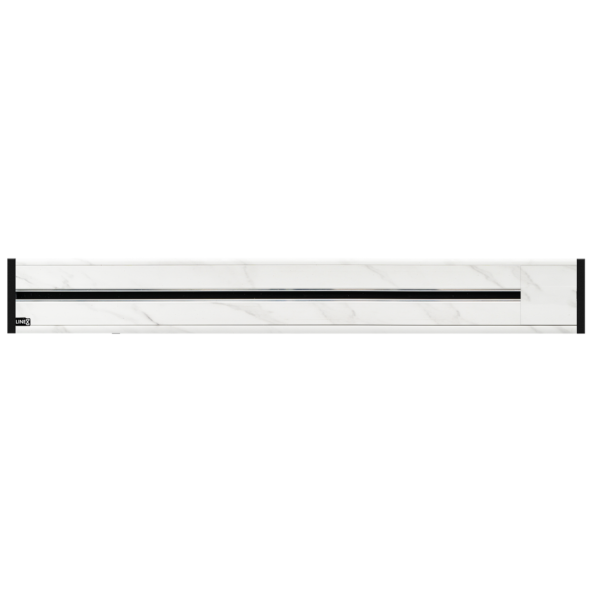Line8 Model R Recessed Power Track  - Indian White Marble Finish