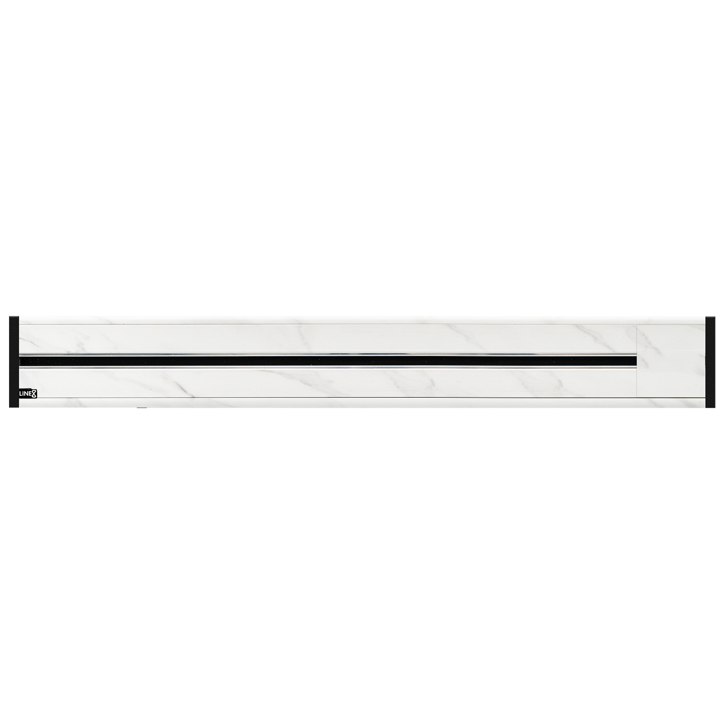 Line8 Model R Recessed Power Track  - Indian White Marble Finish