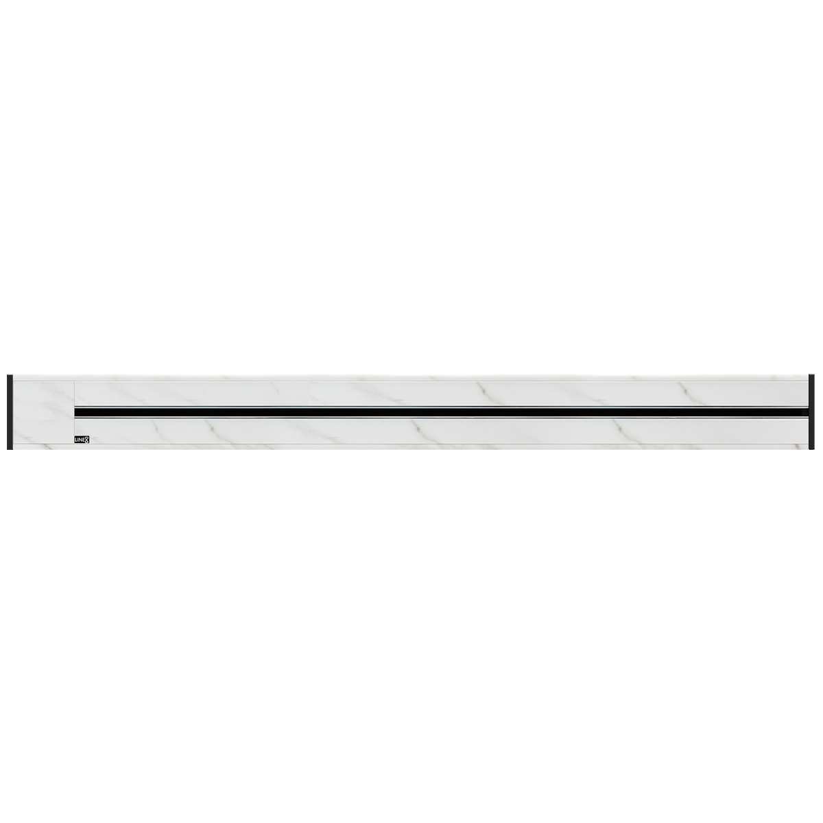 Line8 Model R Recessed Power Track  - Indian White Marble Finish