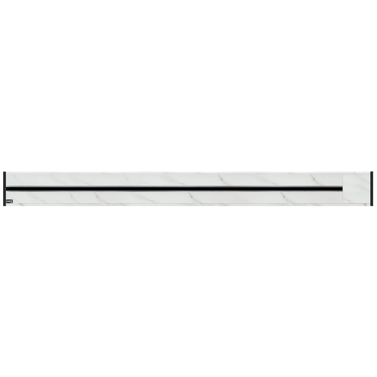 Line8 Model R Recessed Power Track  - Indian White Marble Finish