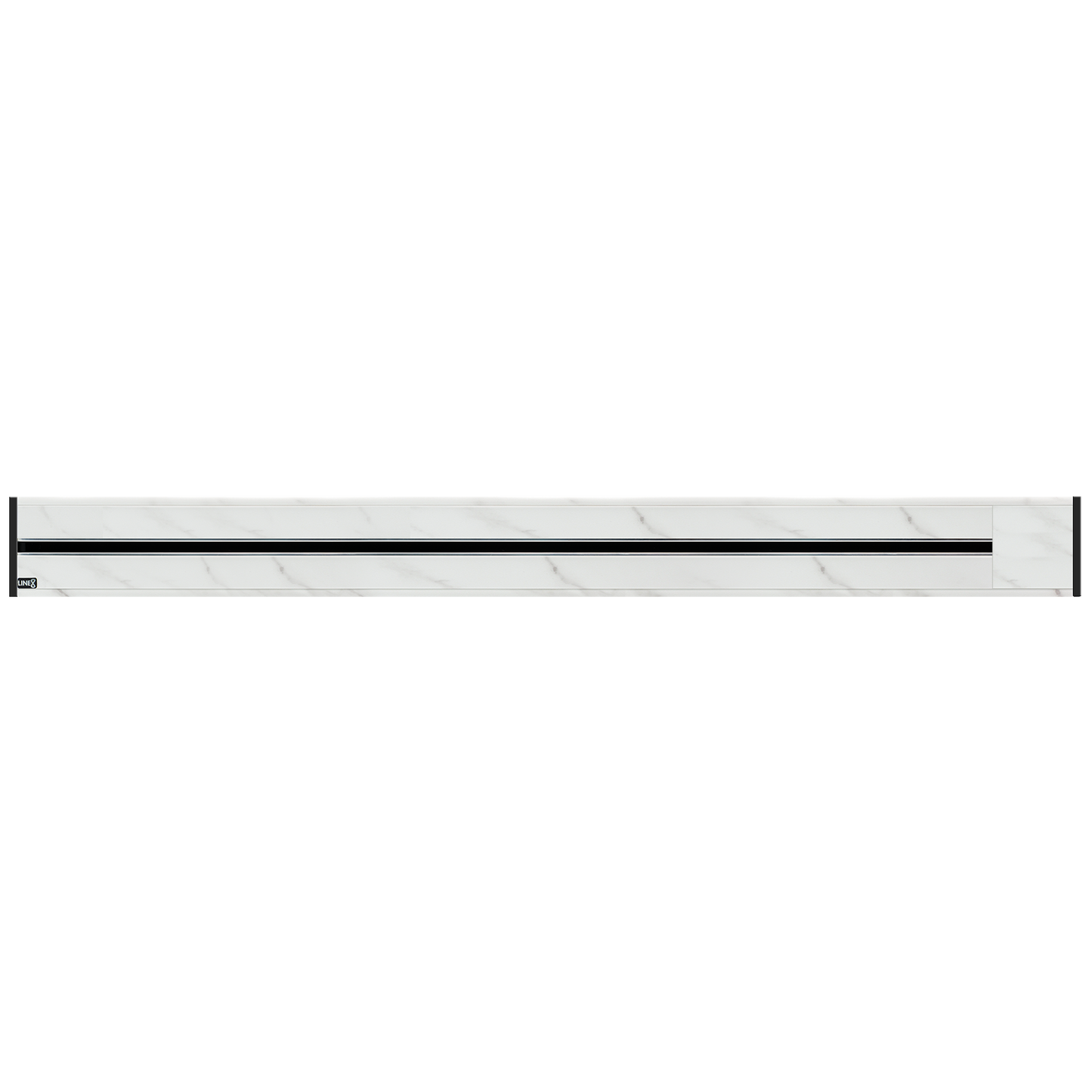 Line8 Model R Recessed Power Track  - Indian White Marble Finish