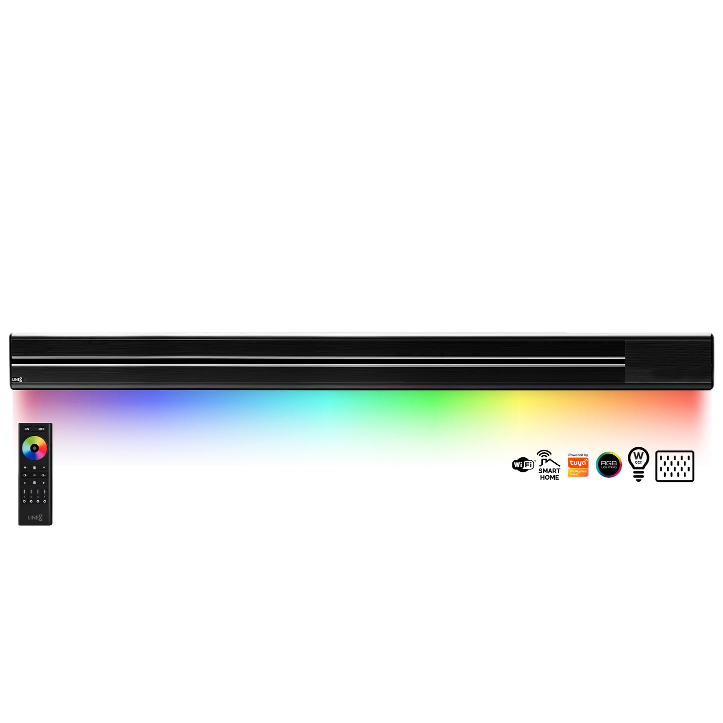 Line8 Model SL Surface Light Power Track - Black Hairline Finish