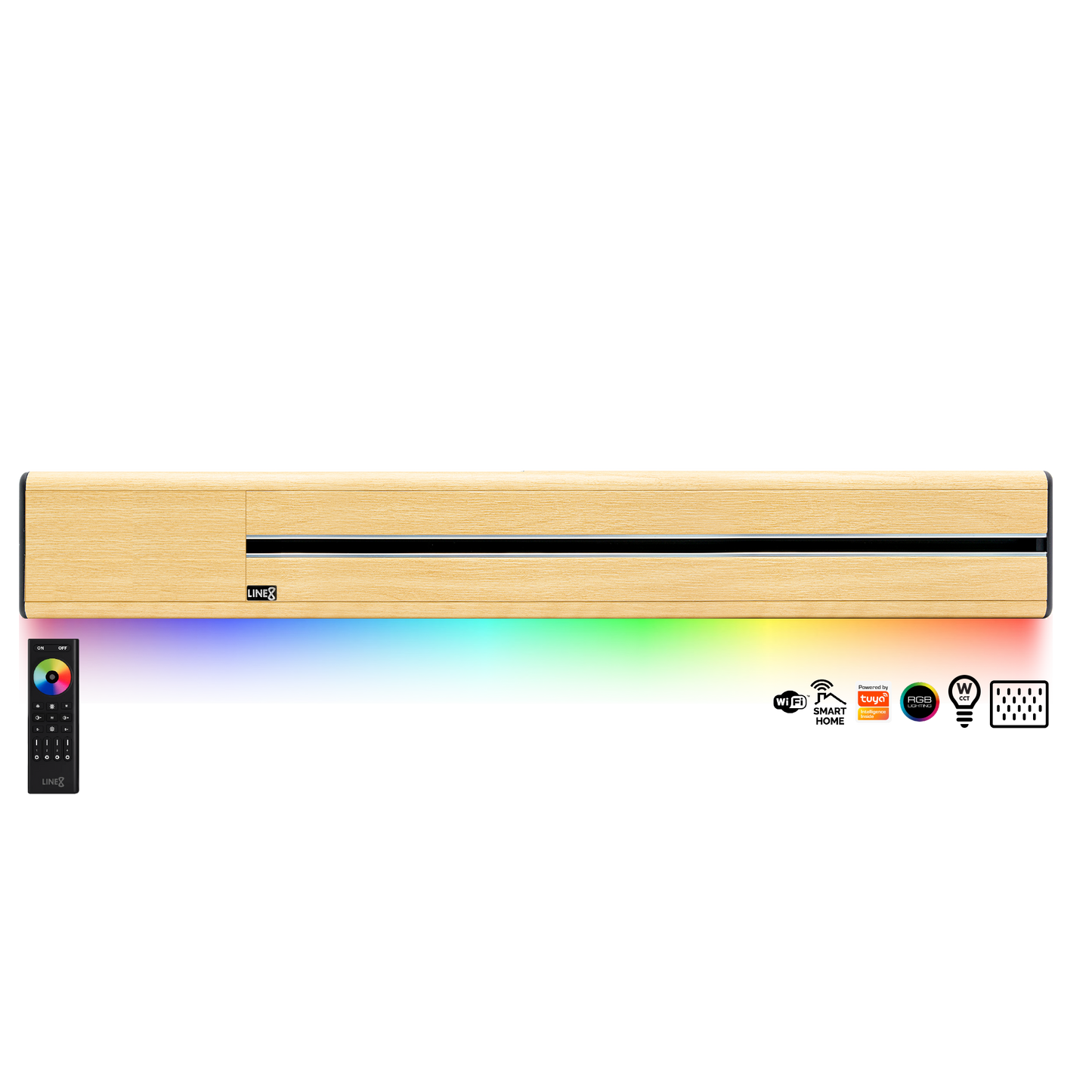 Line8 Model SL Surface Light Power Track - American Spruce Finish