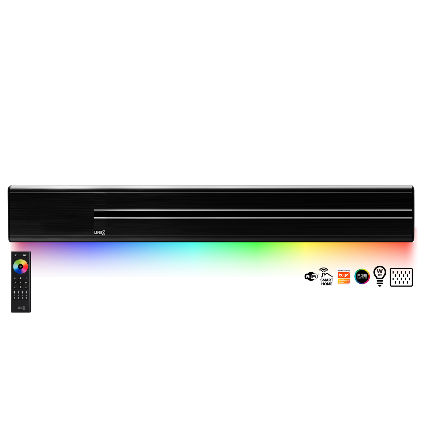 Line8 Model SL Surface Light Power Track - Black Hairline Finish