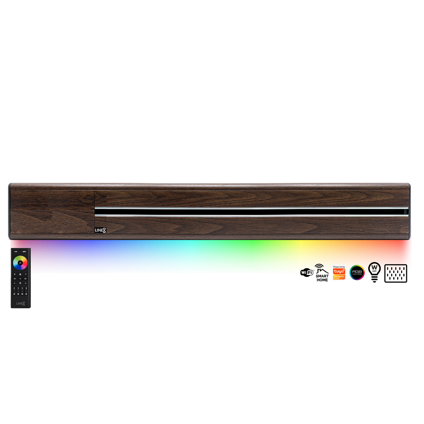 Line8 Model SL Surface Light Power Track - Brazilian Rosewood Finish