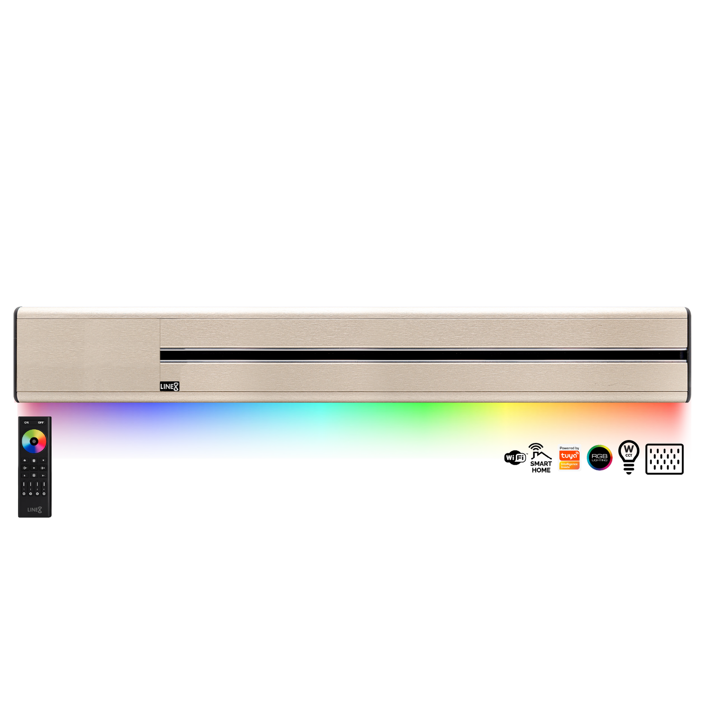 Line8 Model SL Surface Light Power Track - Champagne Gold Finish