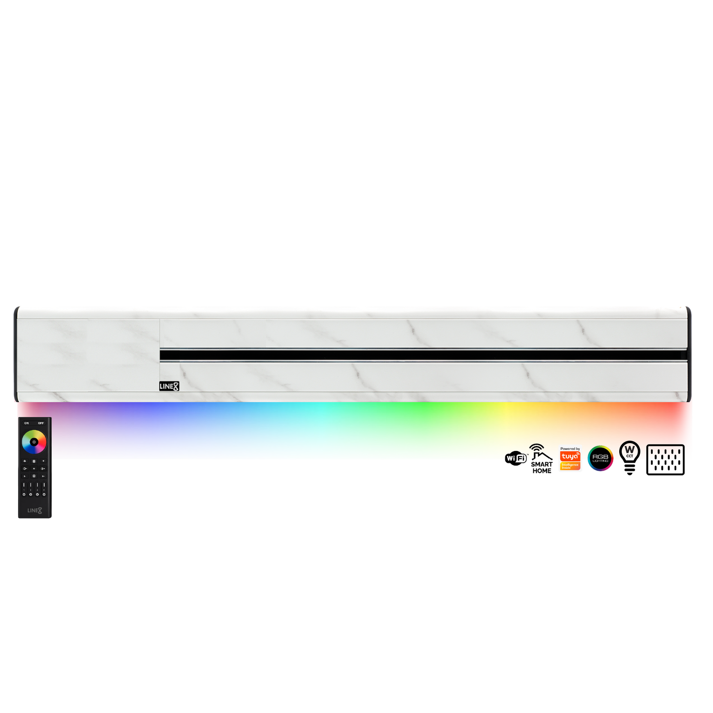 Line8 Model SL Surface Light Power Track - Silver Hairline Finish